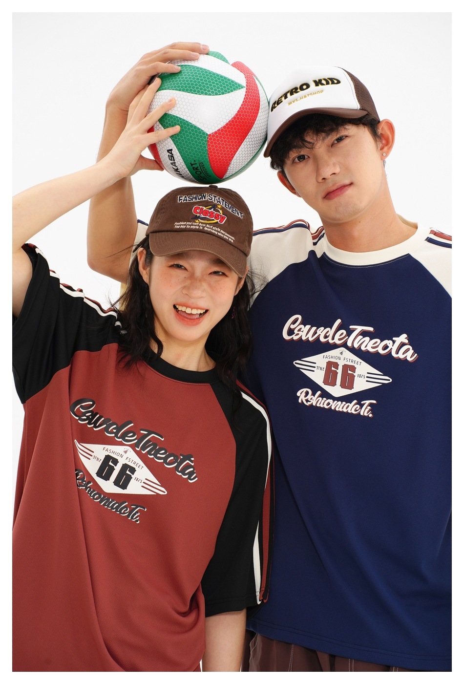 6M16 美式復古運動風短棉TEE 四色