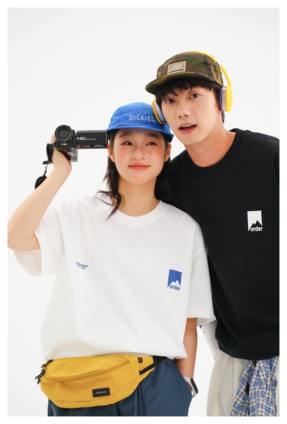 6M15 山系潮流跳色印花短棉TEE 兩色