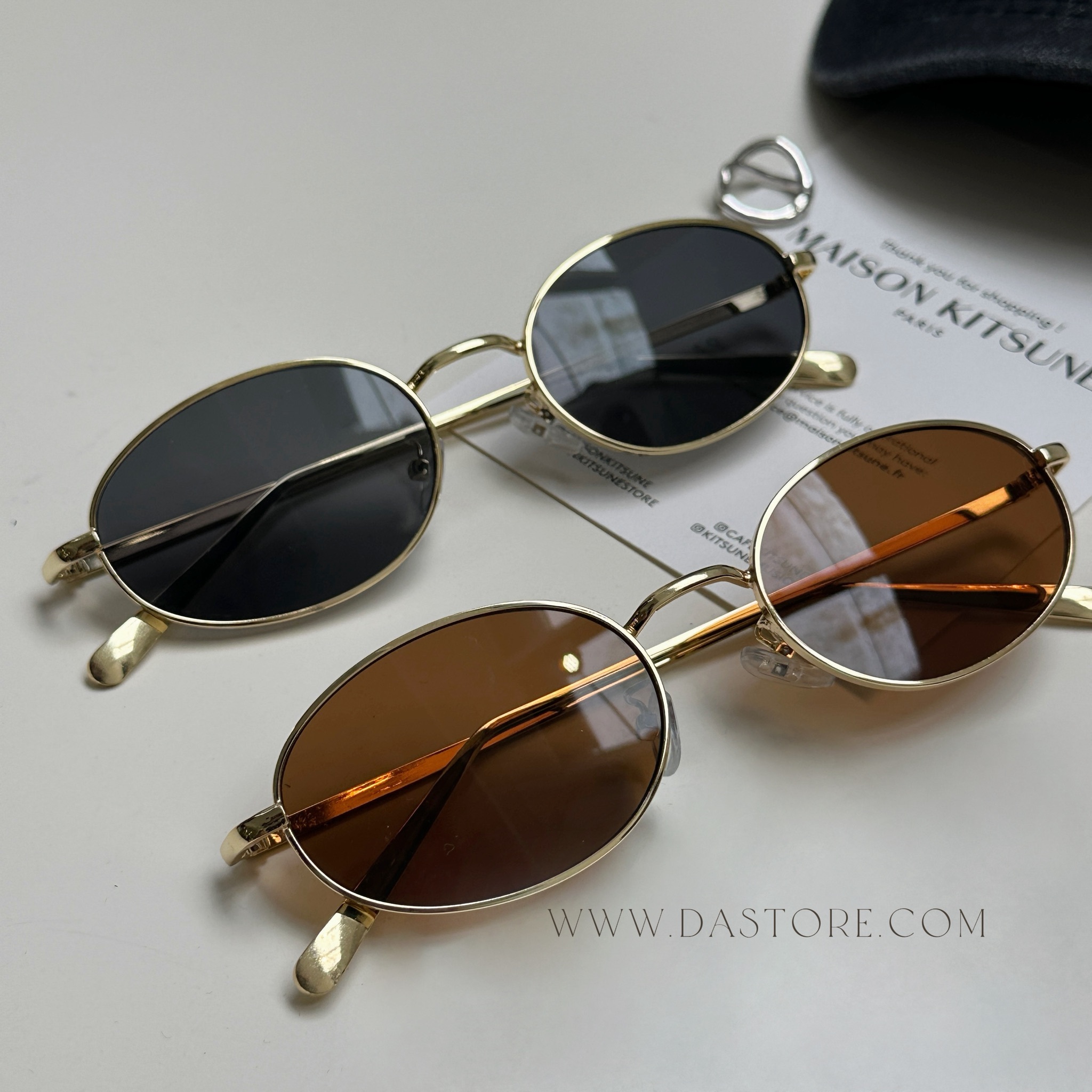 Miu金屬架橢圓墨鏡/二色