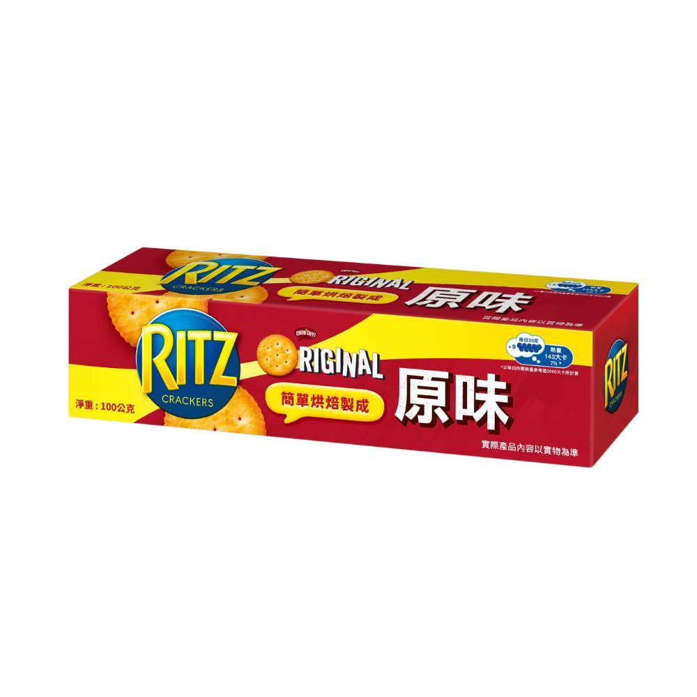 （箱購）麗滋餅乾一條裝-原味100g(12入/箱)