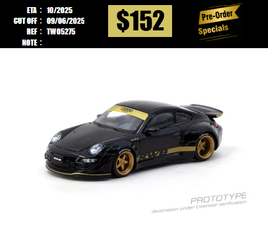 PO-$152 * TARMAC * 1:64 RWB 997 Black [OD27/05]