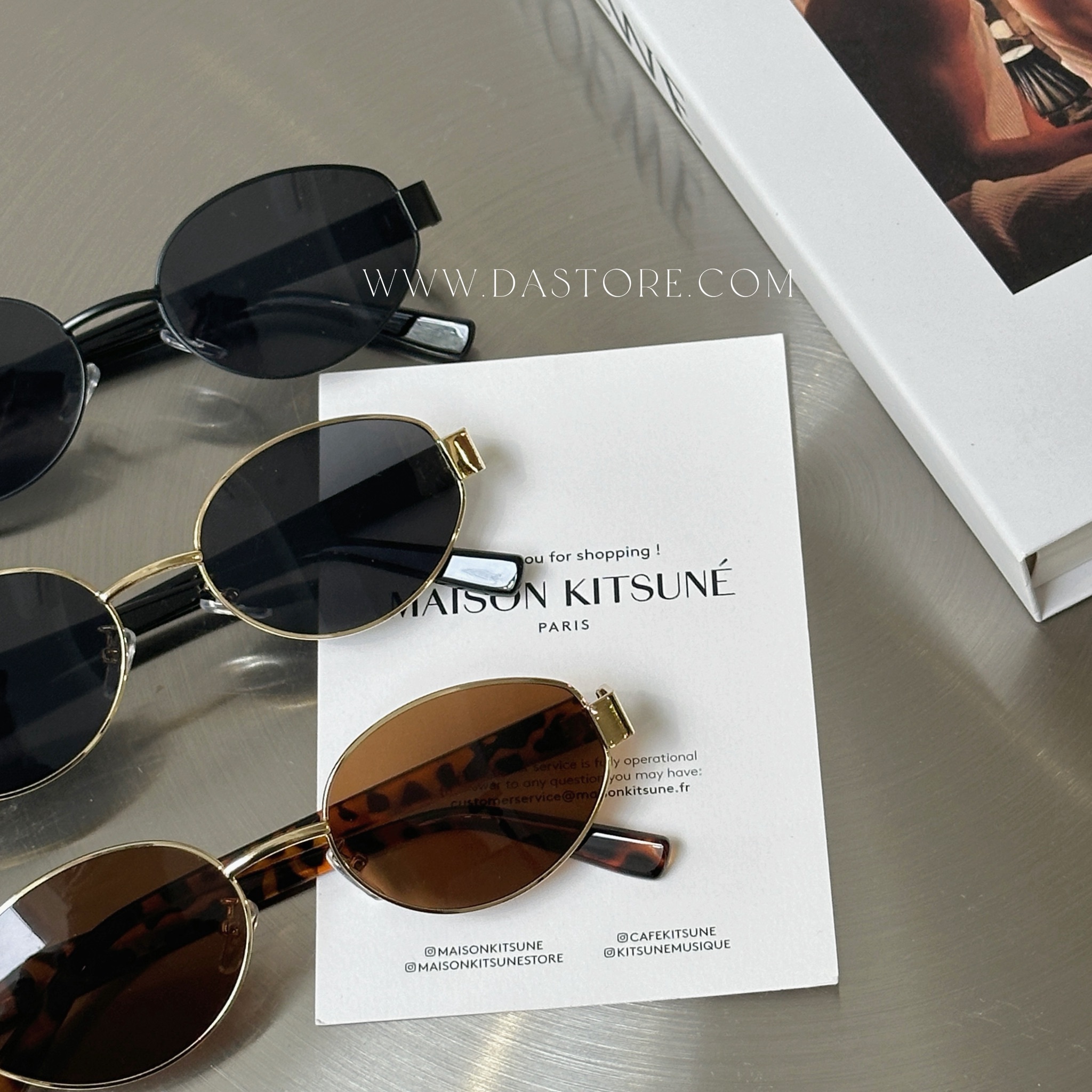 Miu金屬架橢圓墨鏡/兩款/有鼻墊