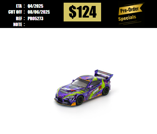 PO-$124 * POP RACE * 1:64 TOYOTA EVA RT TEST TYPE-01 GOODRIDE PANDEM GR SUPRA [OD27/05]
