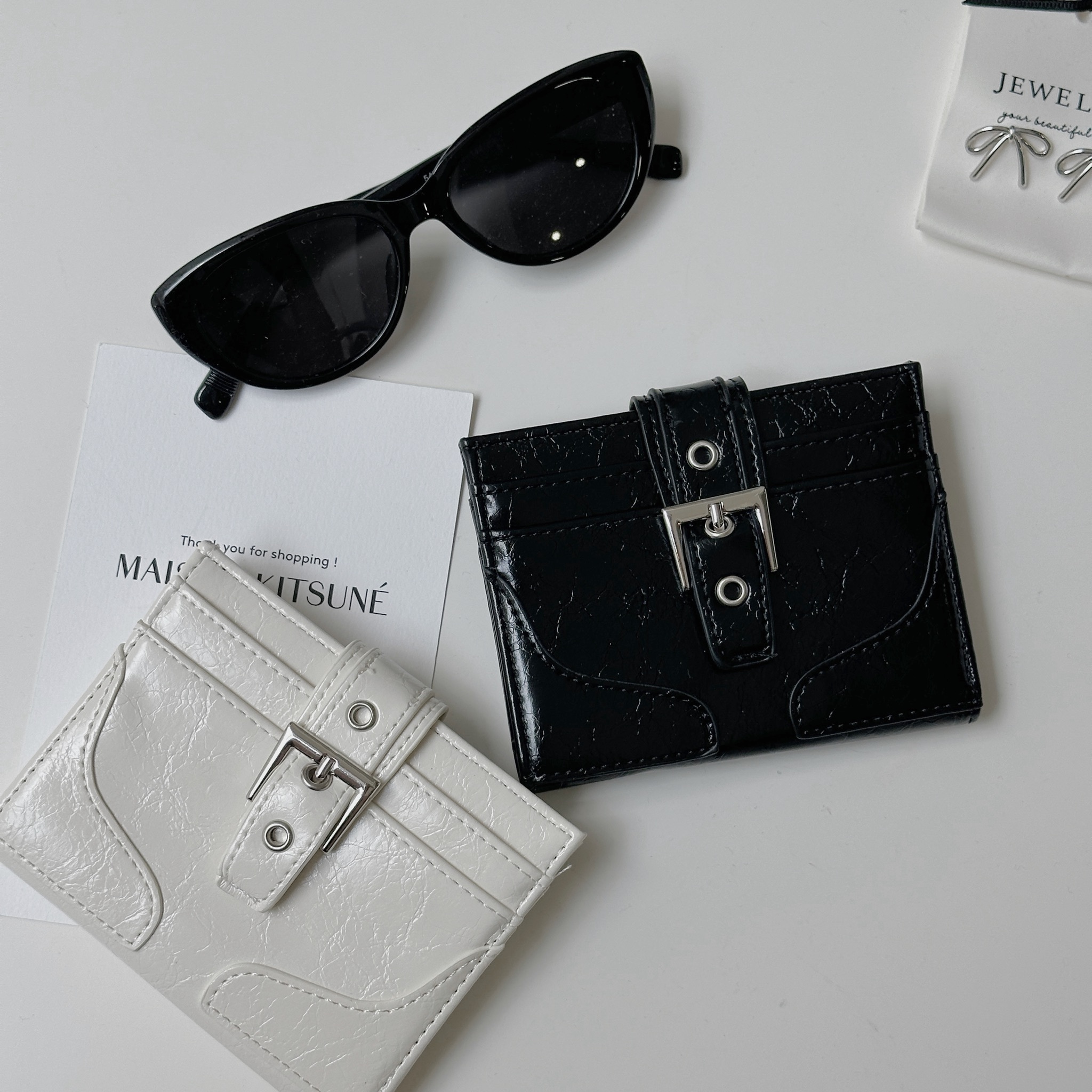 小眾款皮環扣卡夾/二色