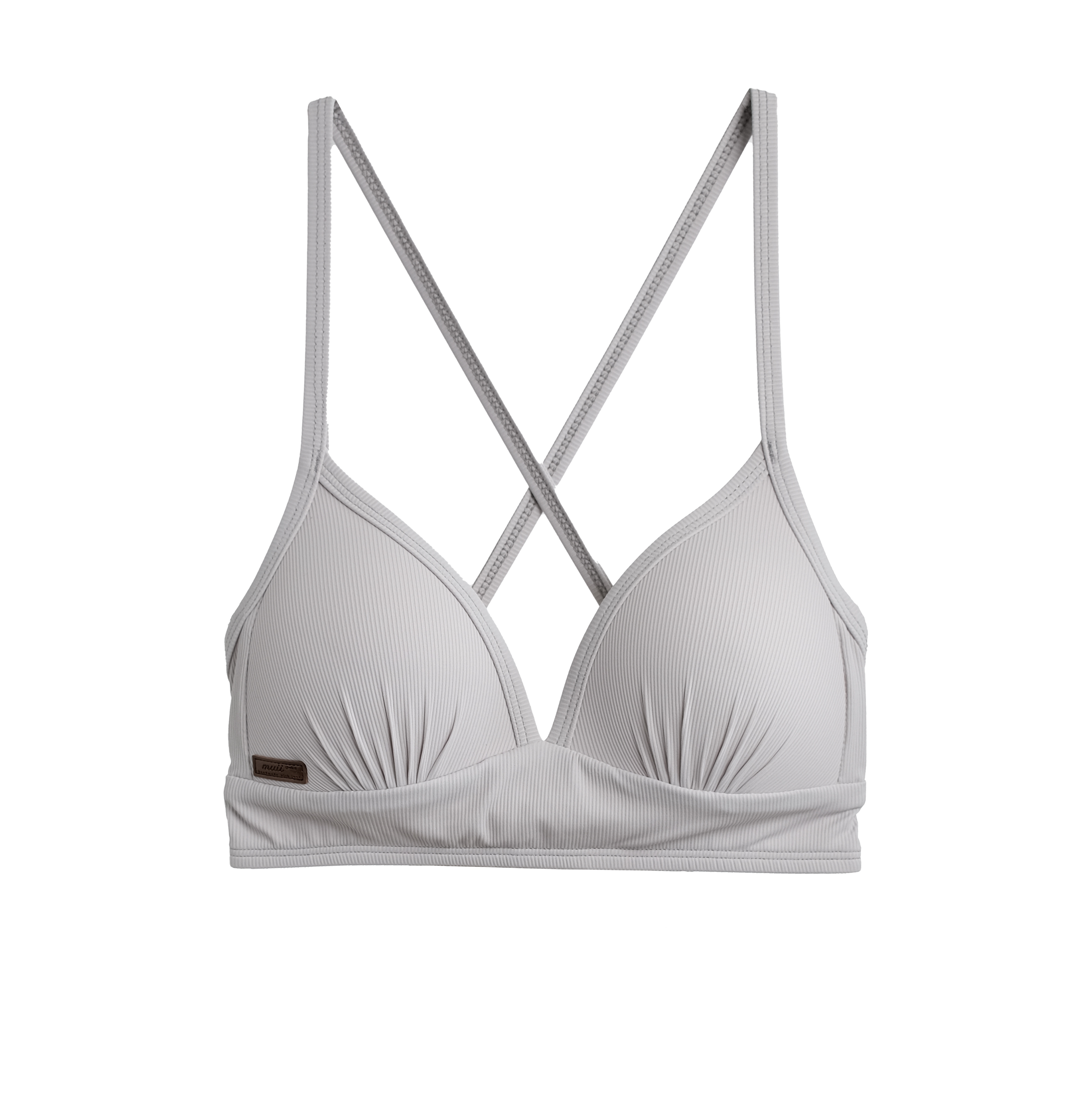 【羅紋淡雅灰】Ulva2 馬甲美胸可調式背勾上衣