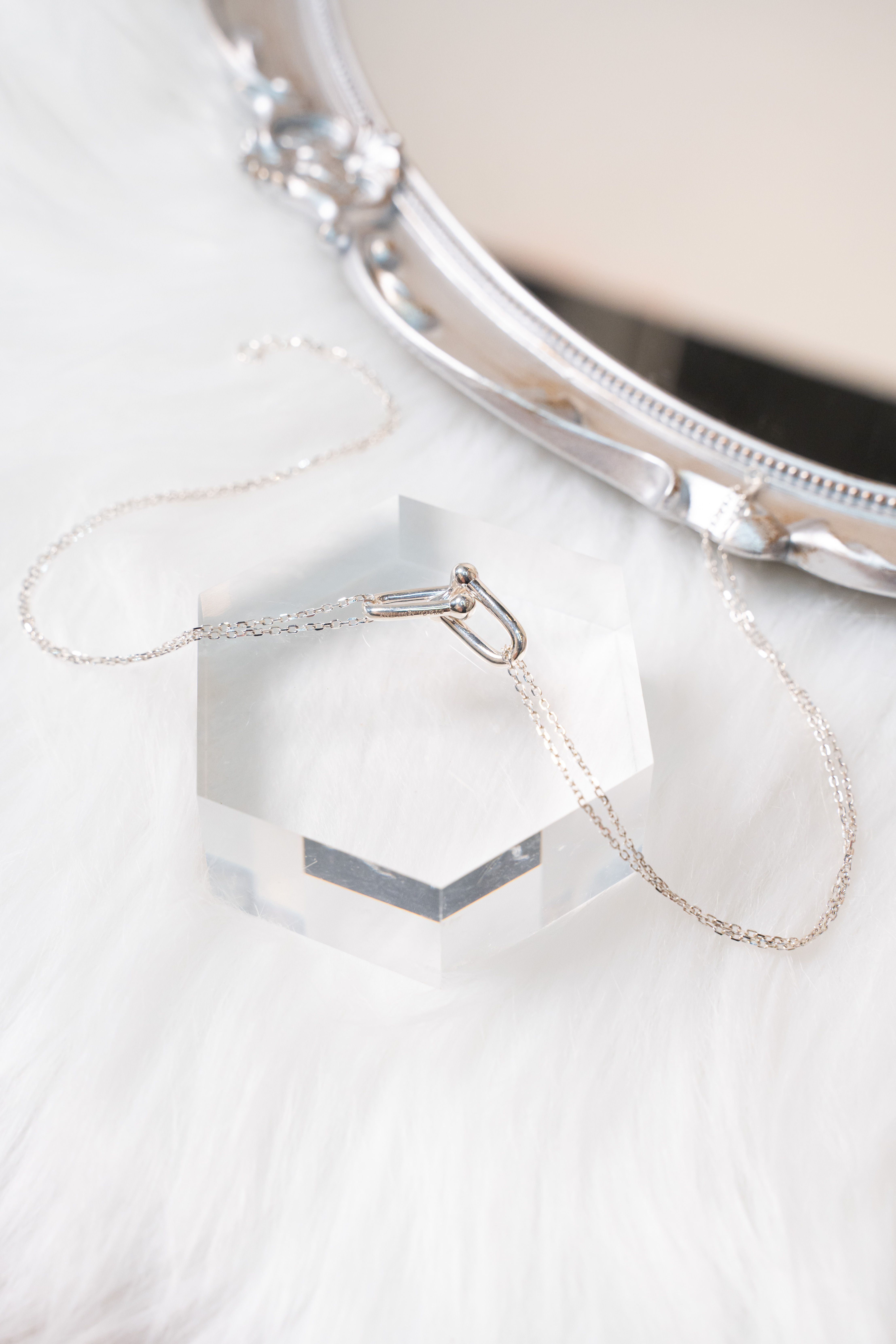 TIFFANY & CO. HardWear系列 雙鏈環 925銀 項鍊 女款 銀色