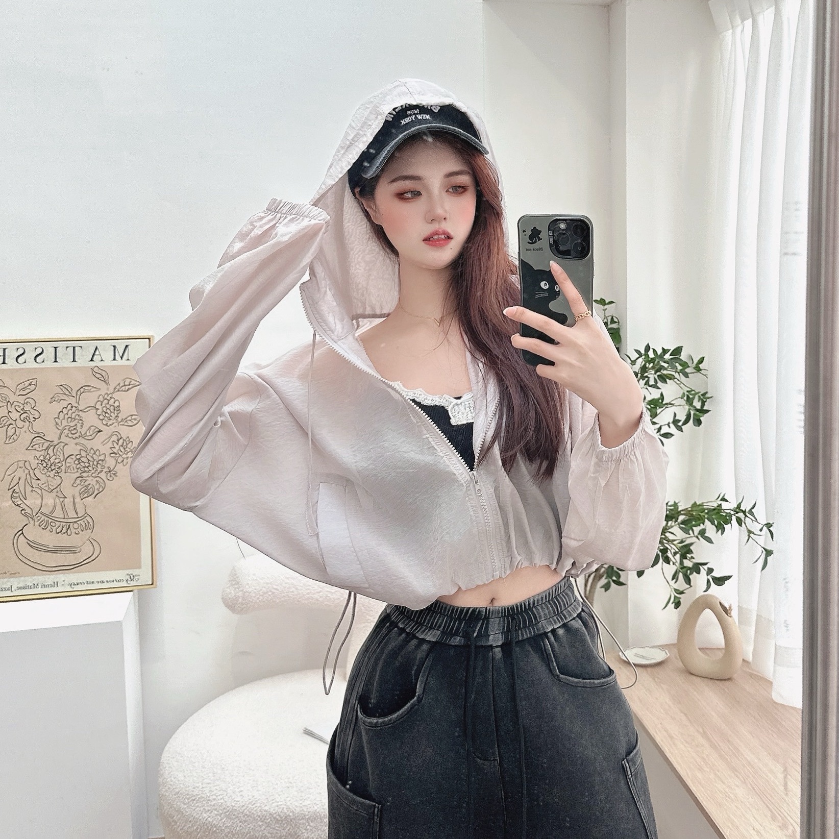 輕薄透膚罩衫外套/四色