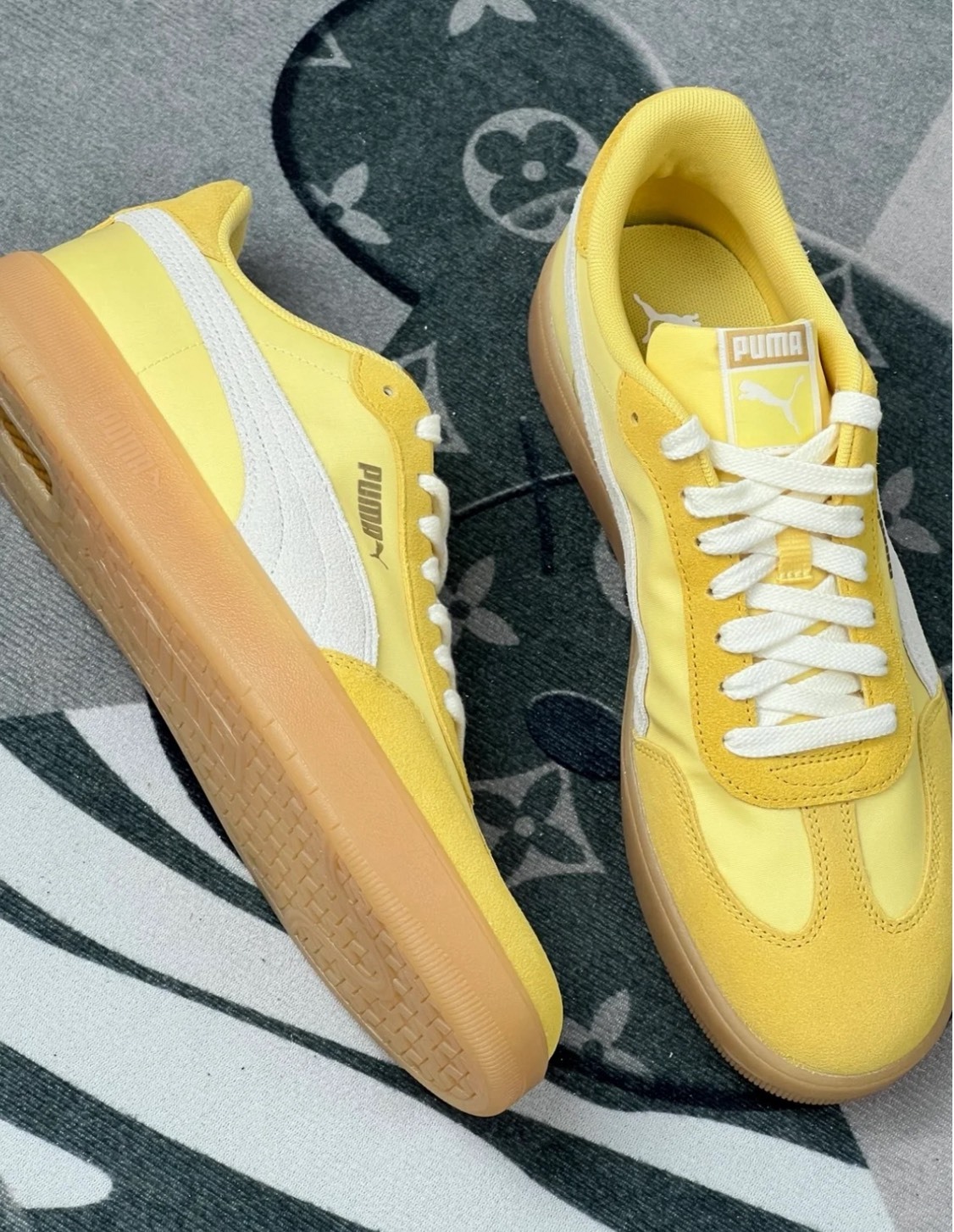 PUMA ASCENSO NYLON 淡黃色板鞋（男女同款）