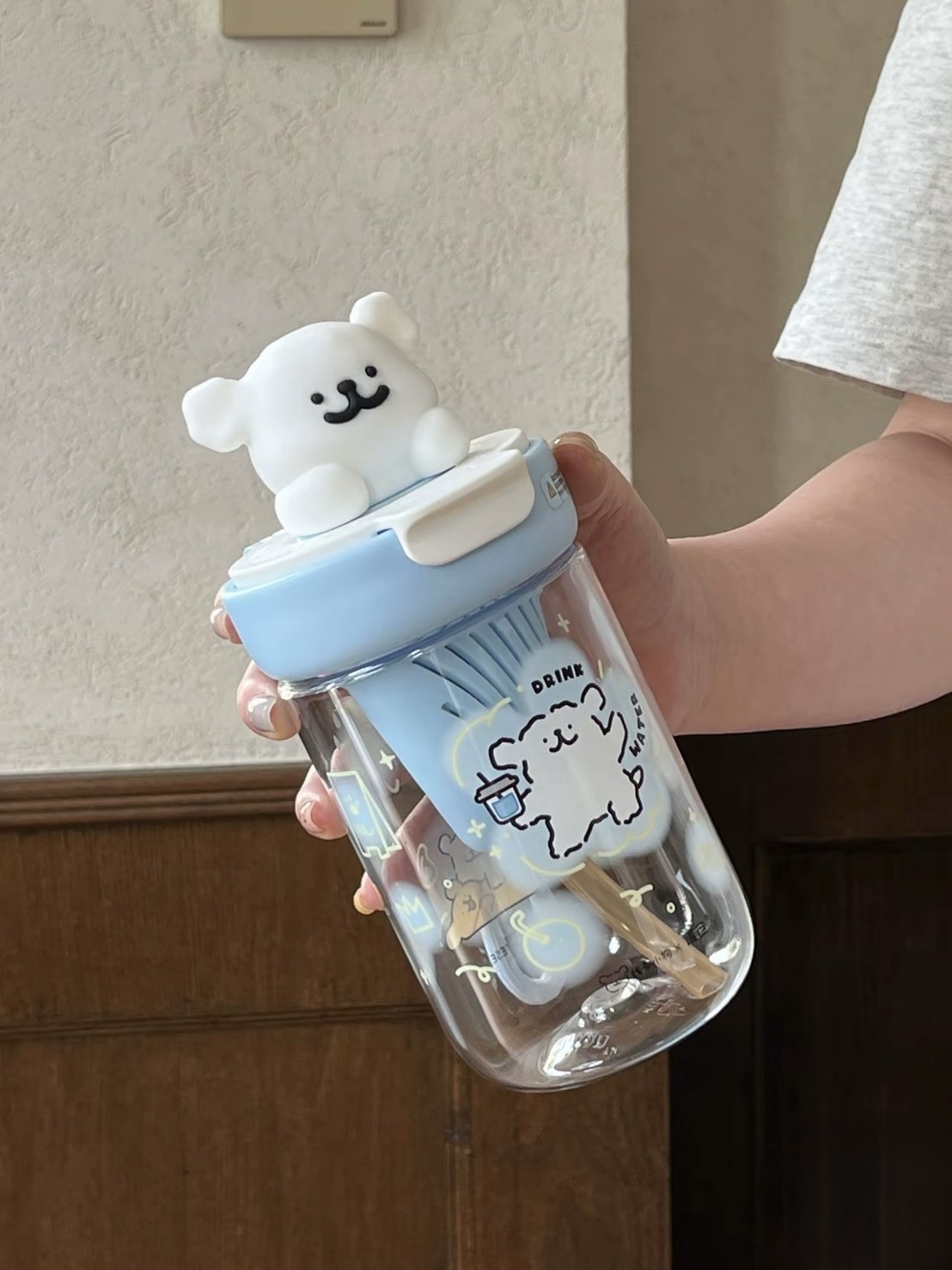 KTQ STORE ‧ 言倉X線條小狗系列 450ML 環保瓶