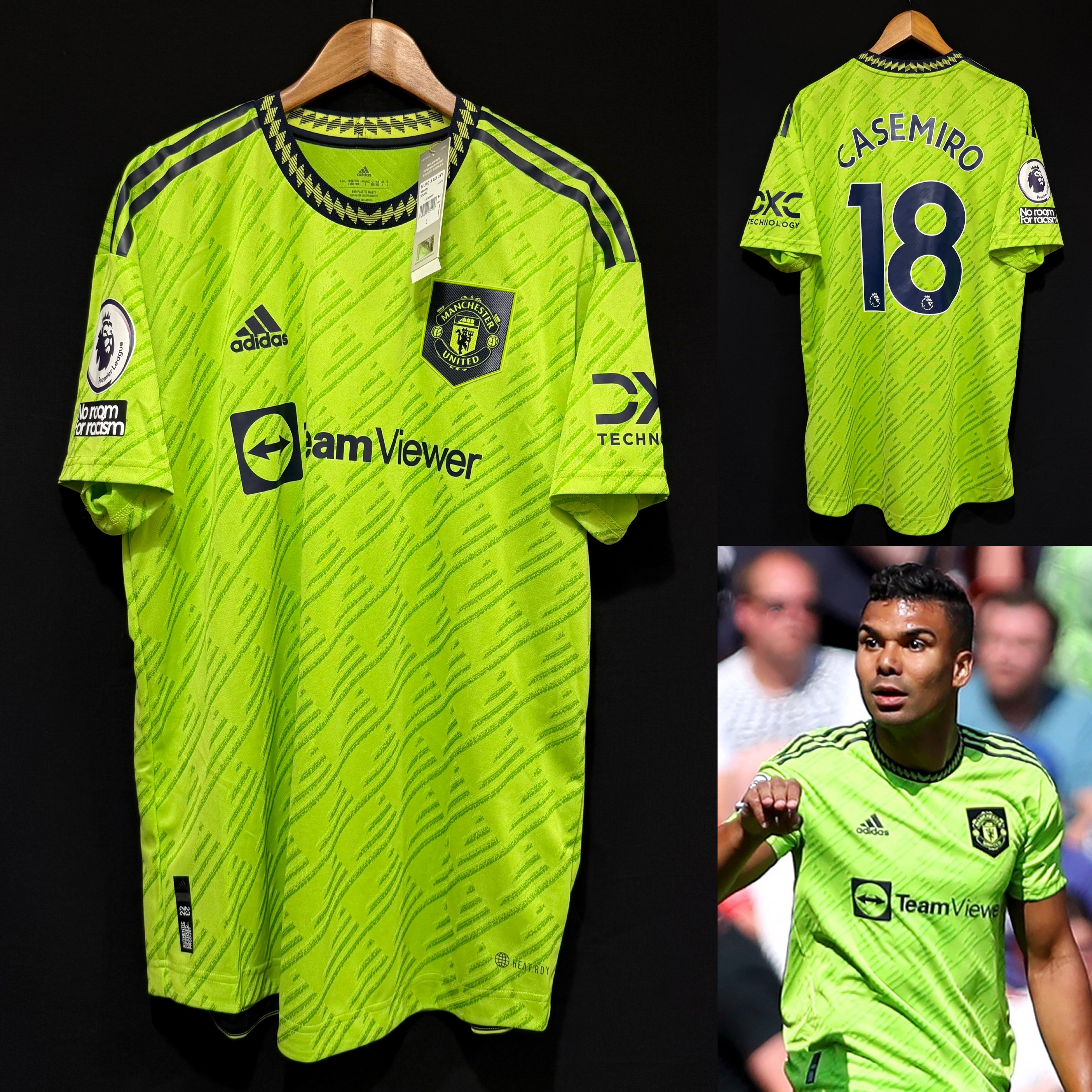 (BNWT) Manchester United 2022-2023 Adidas Third Authentic Player Shirt #18 CASEMIRO