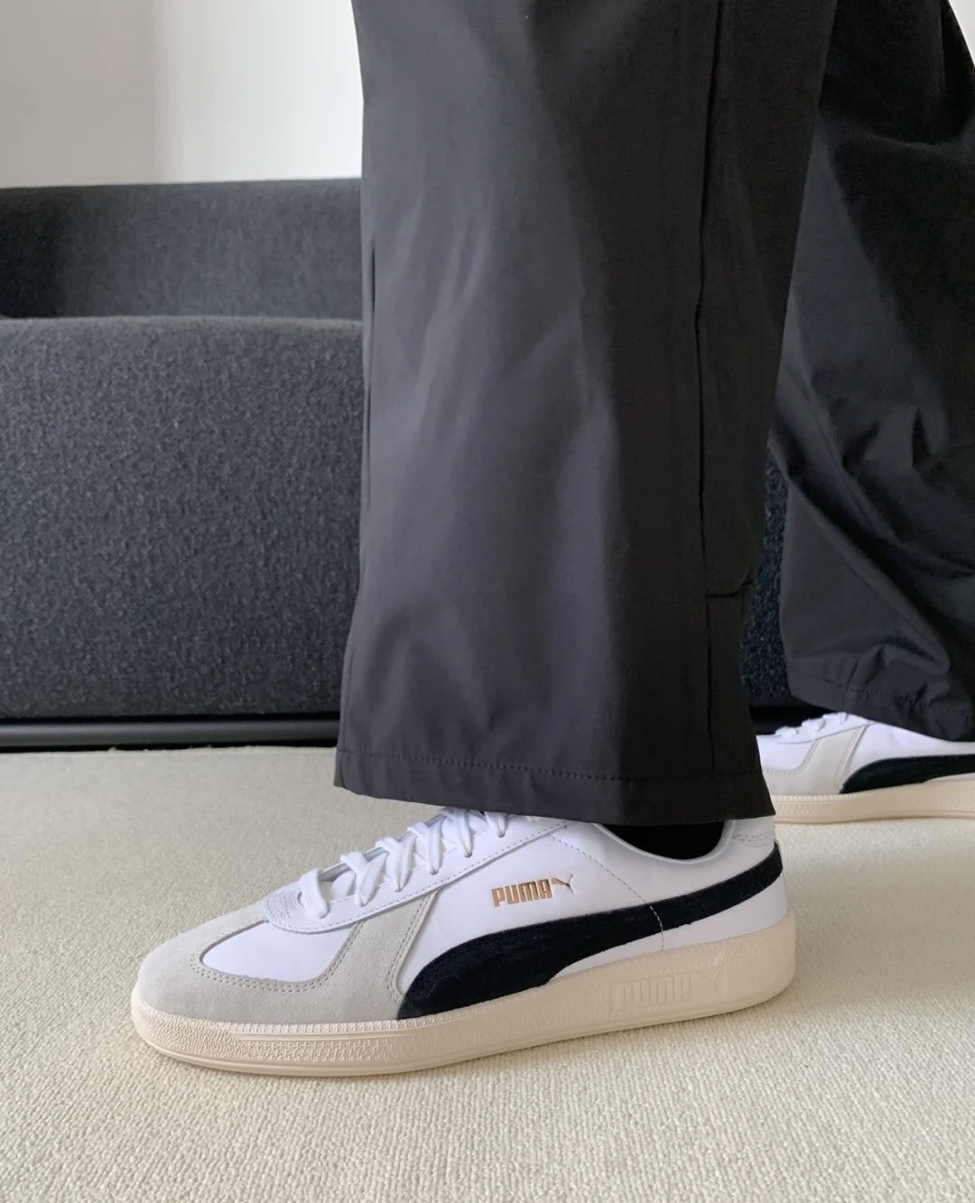 Puma Army Trainer 黑/白 復古德訓鞋 386607-01