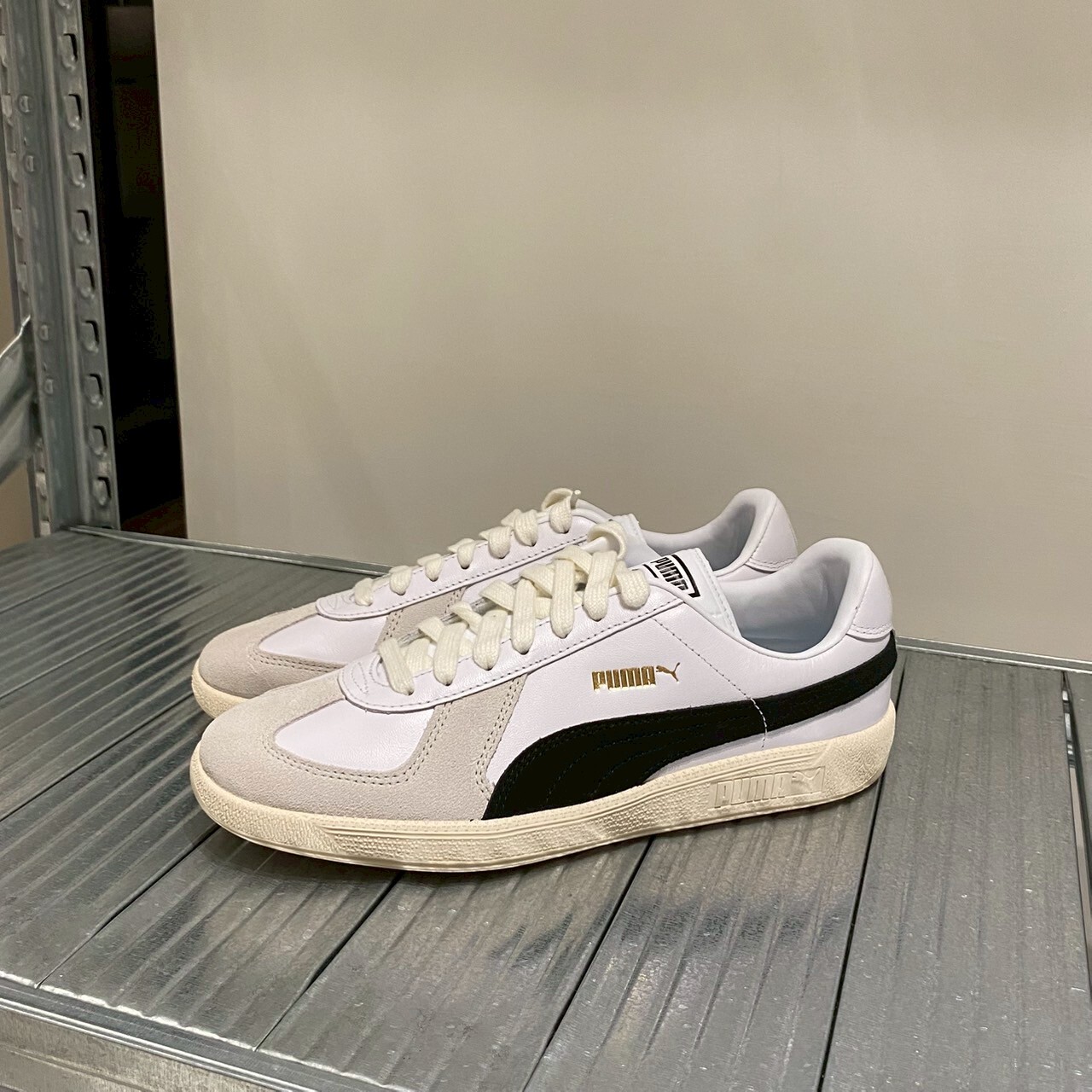 Puma Army Trainer 黑/白 復古德訓鞋 386607-01