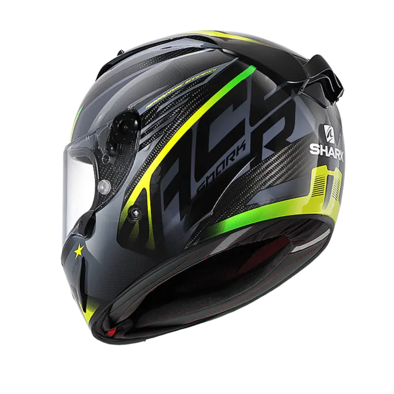 SHARK RACE-R PRO CARBON ASPY 黑黃 彩繪帽款