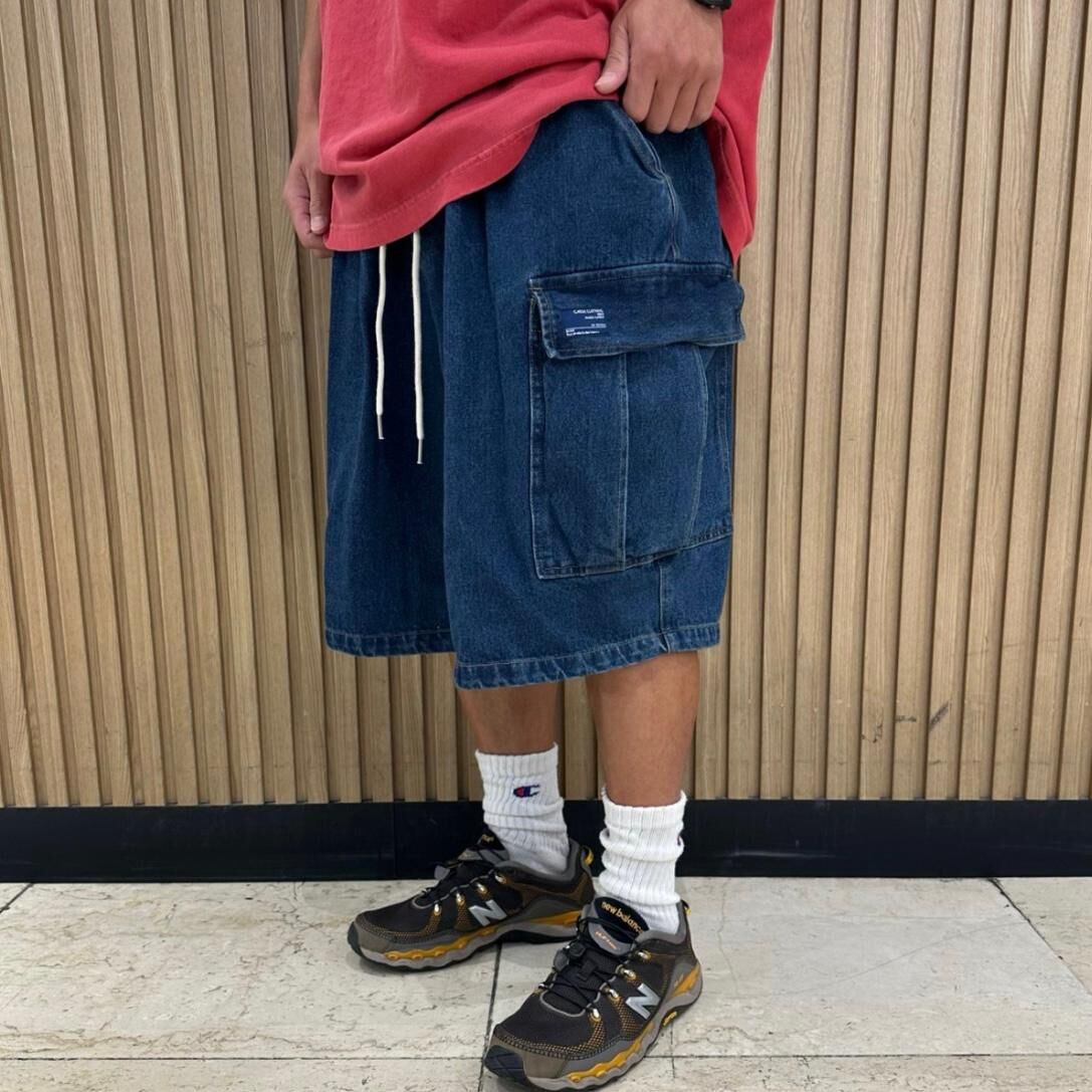 淨色工裝牛仔短褲 P3084