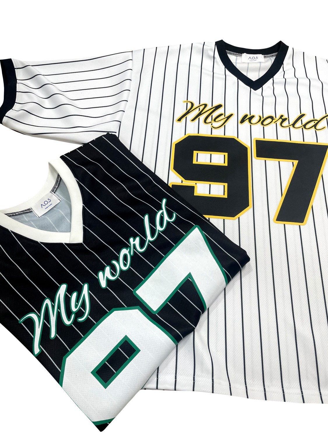 v領直間數字短袖Tee T5702