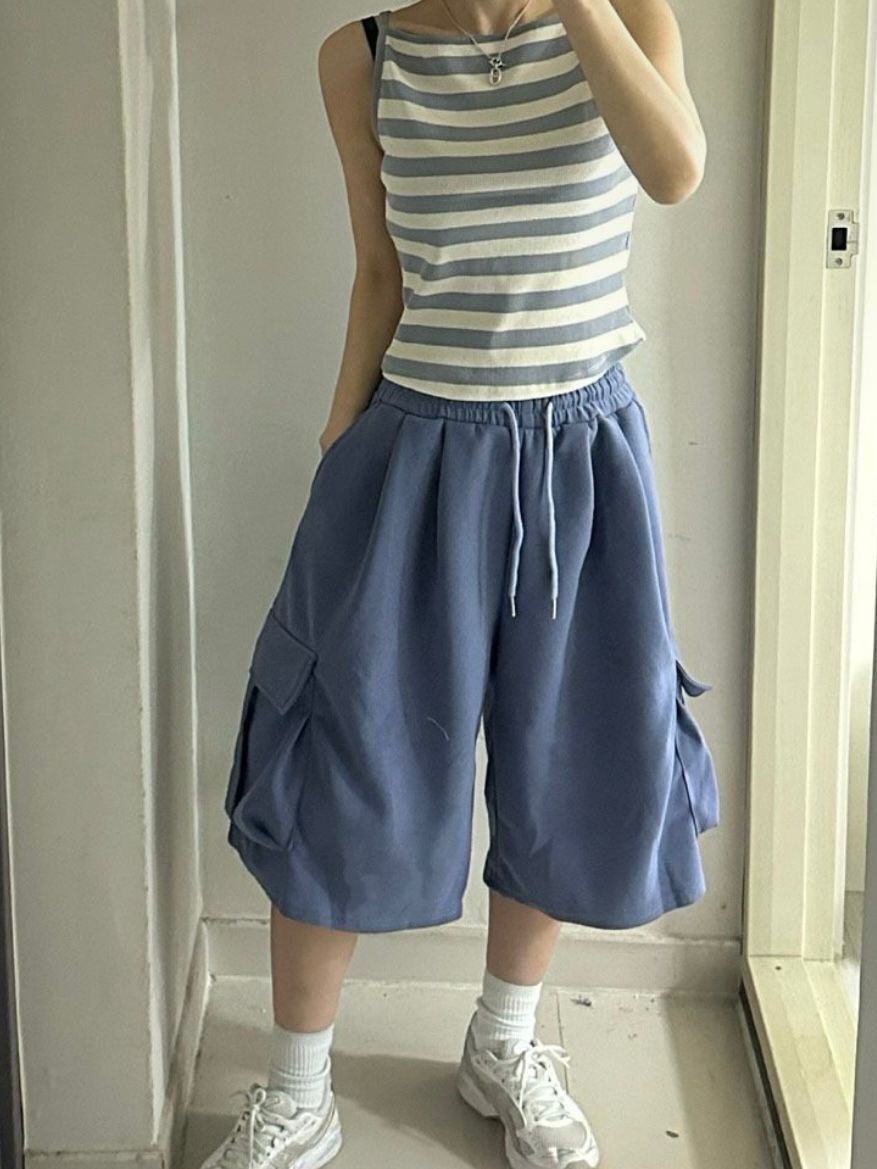 淨色工裝短褲 P3090