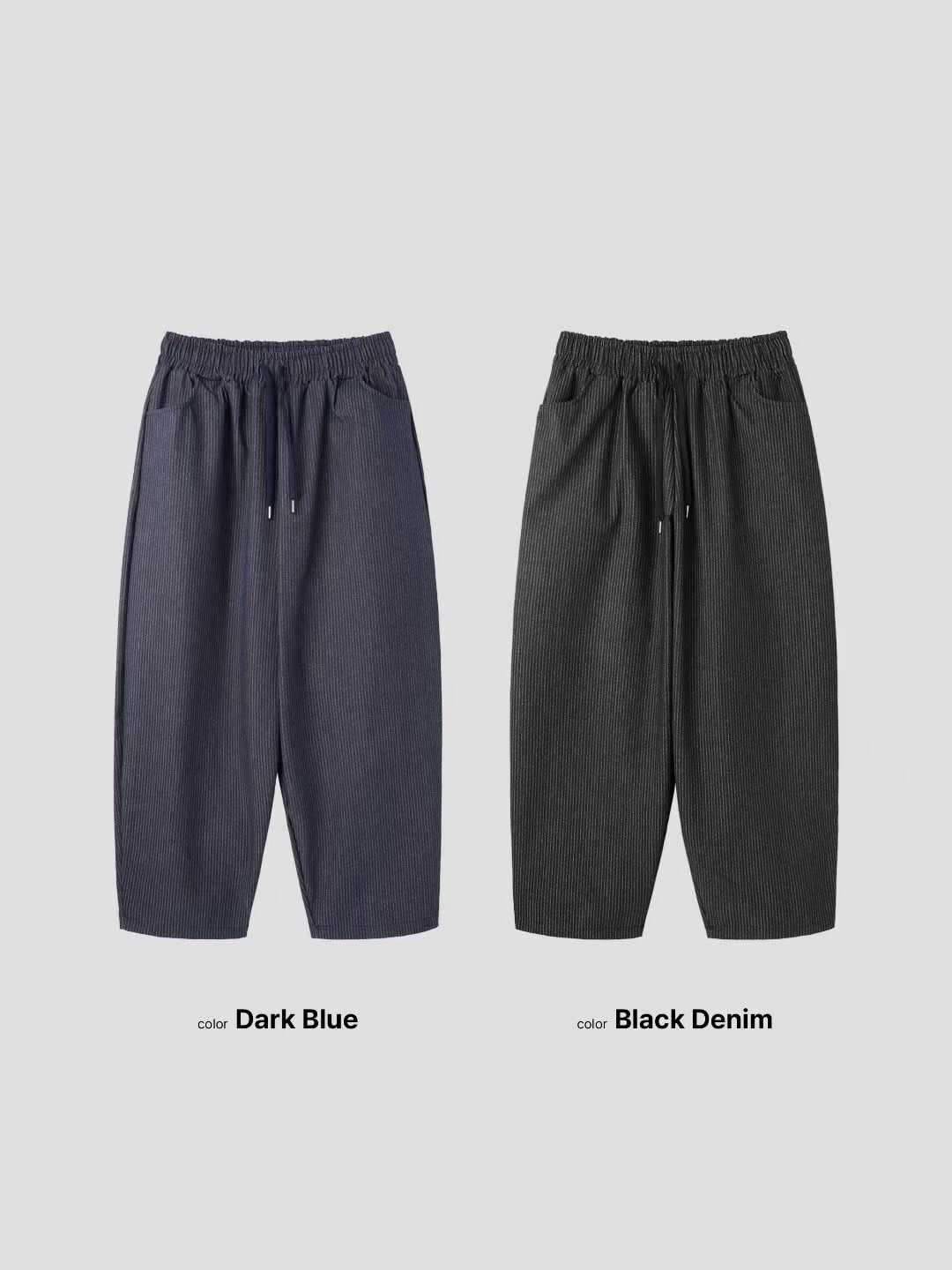 英文字直紋鬆身褲 P3086