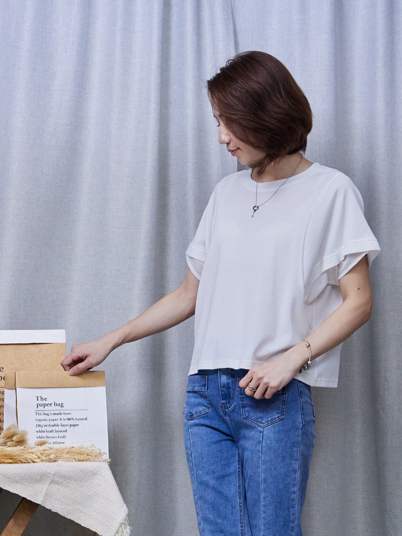 顯瘦有精神｜雪紡拼接T讓人一穿就愛上