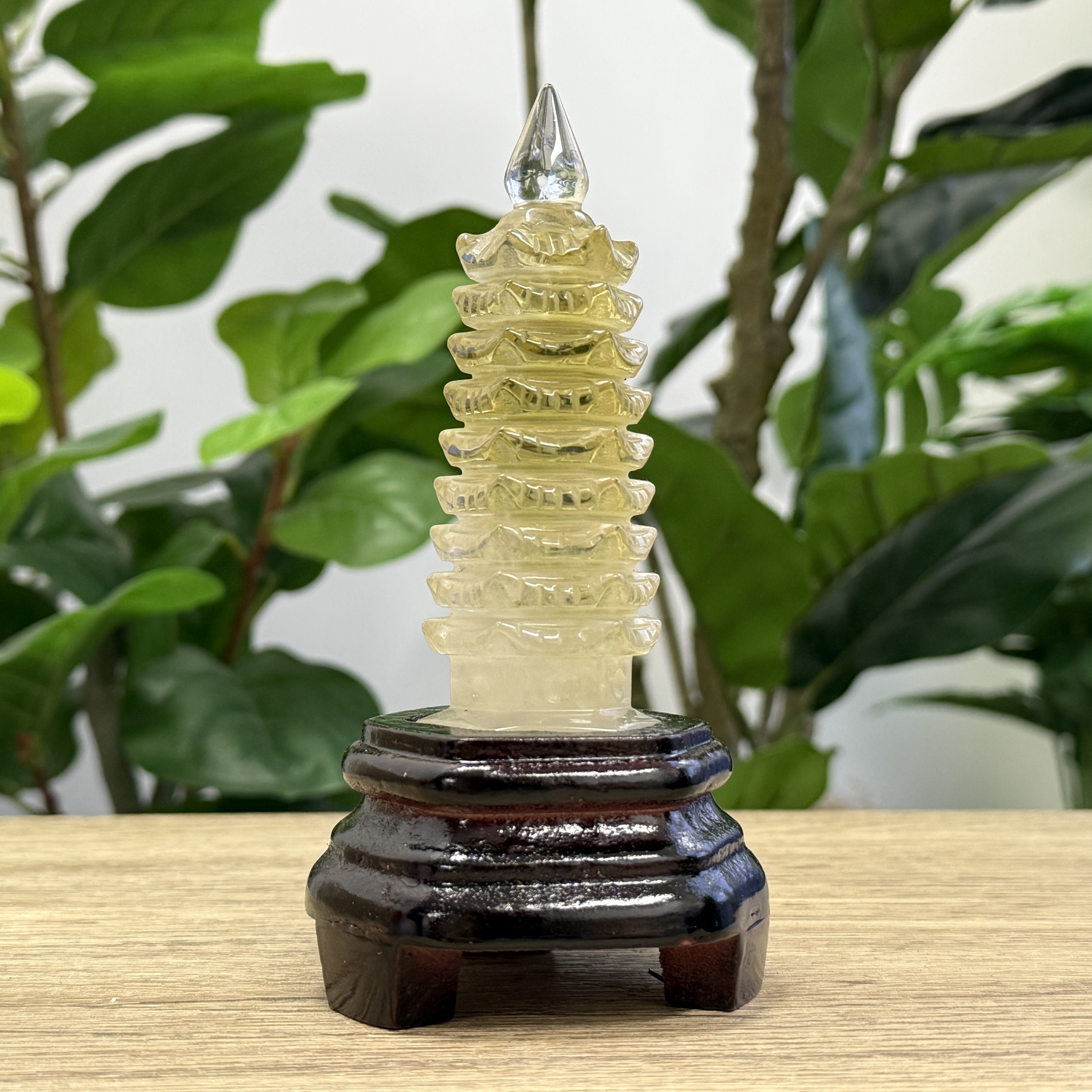 黃水晶文昌塔 15.5cm C1701