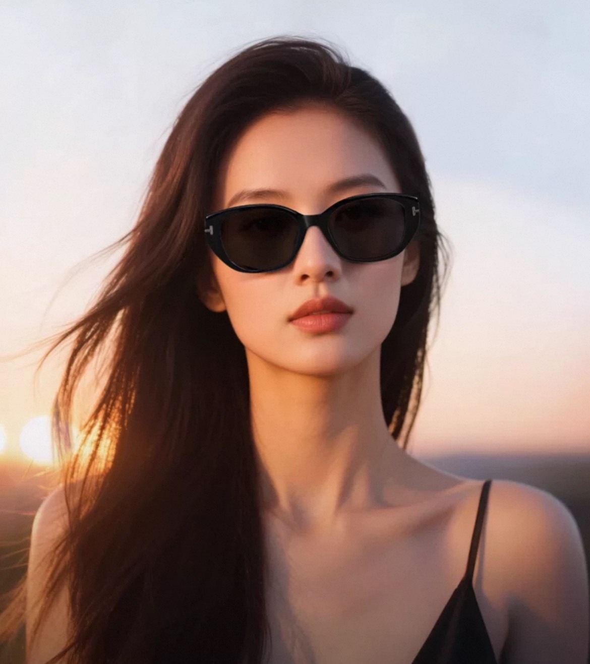 S05117偏光高級感T字偏光墨鏡/二色