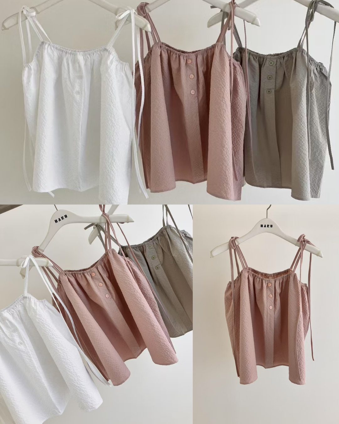 預 購 產 品 丨韓國女裝 - 夏日3色可愛吊帶背心 Made In Korea（ 預計兩星期後發貨 ）