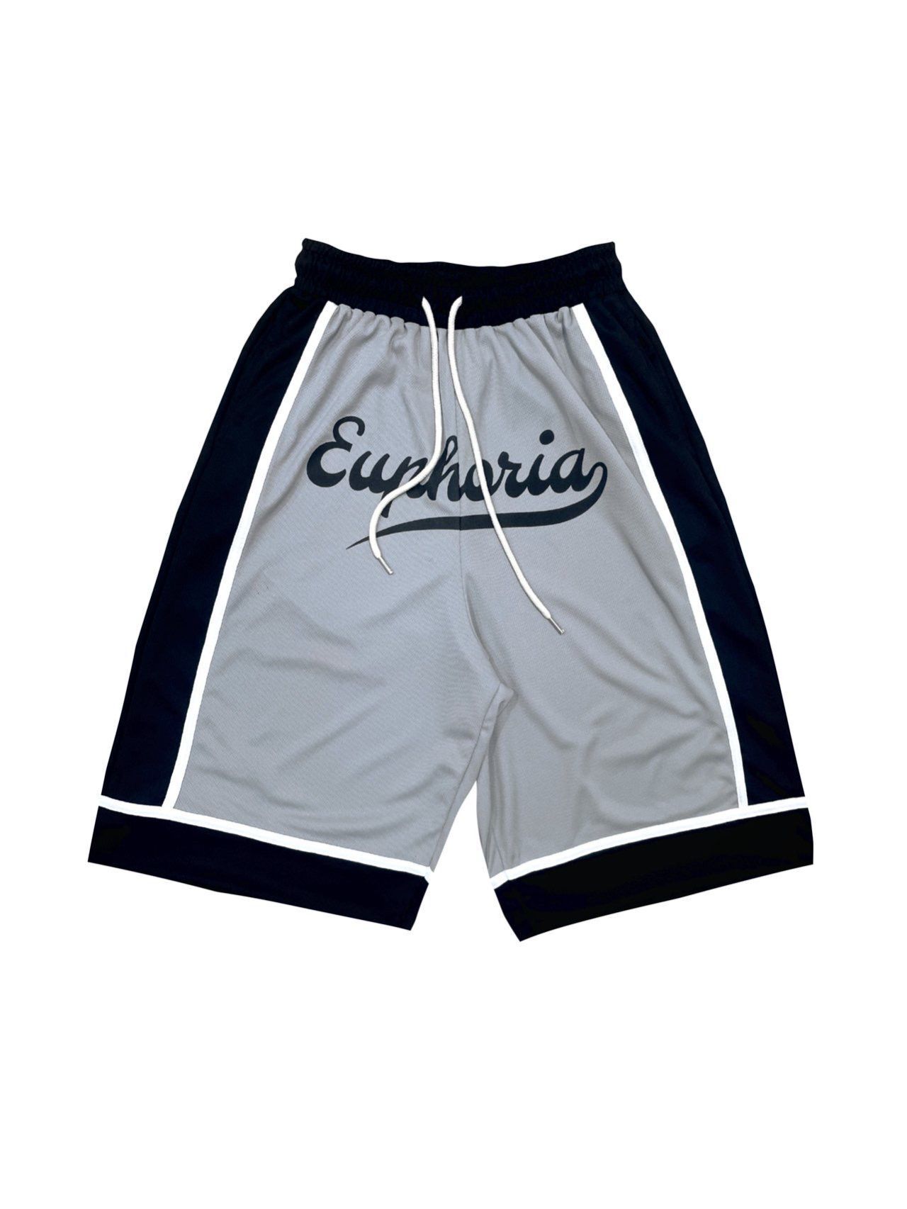 英文字拼色短褲 TAC-0233P