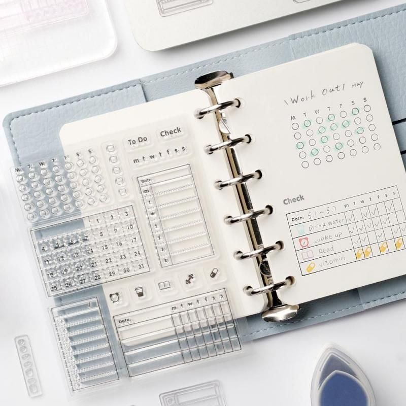 記錄表格 +Clear Stamp 透明印章組 ｜日本BGM