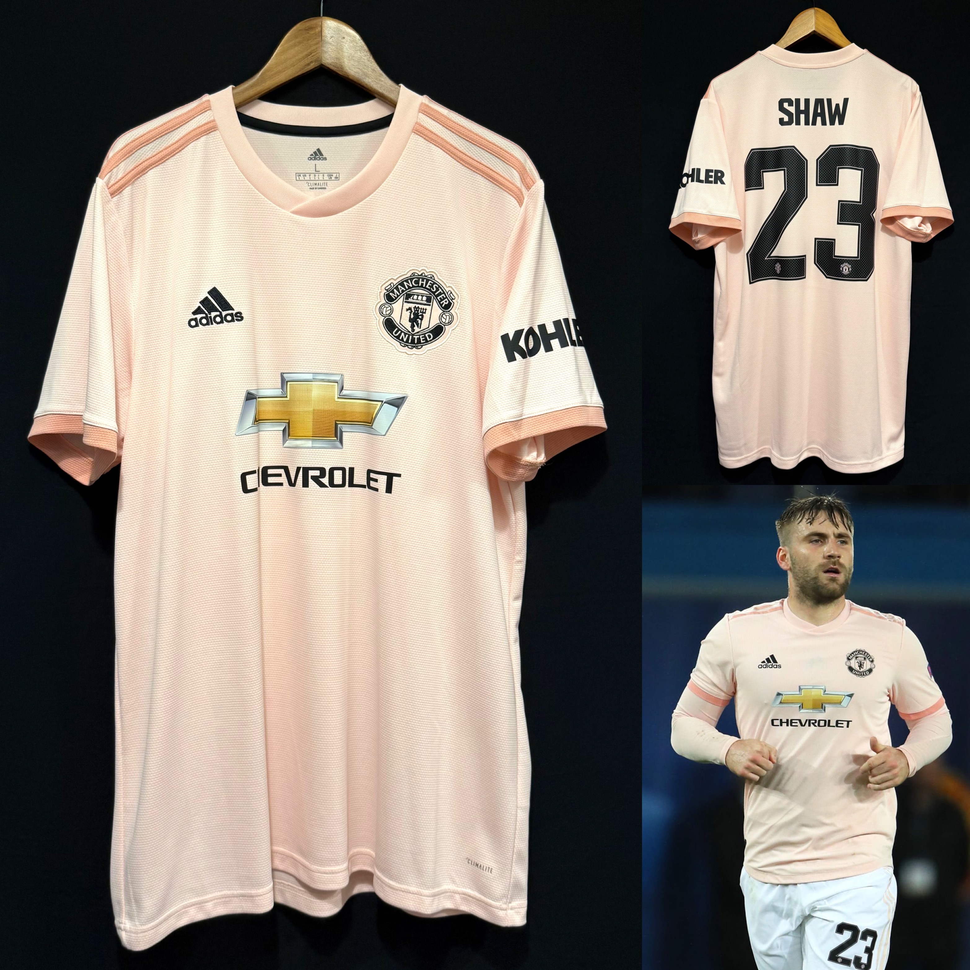 曼聯 2018-2019 Adidas 作客球衣 #23 SHAW