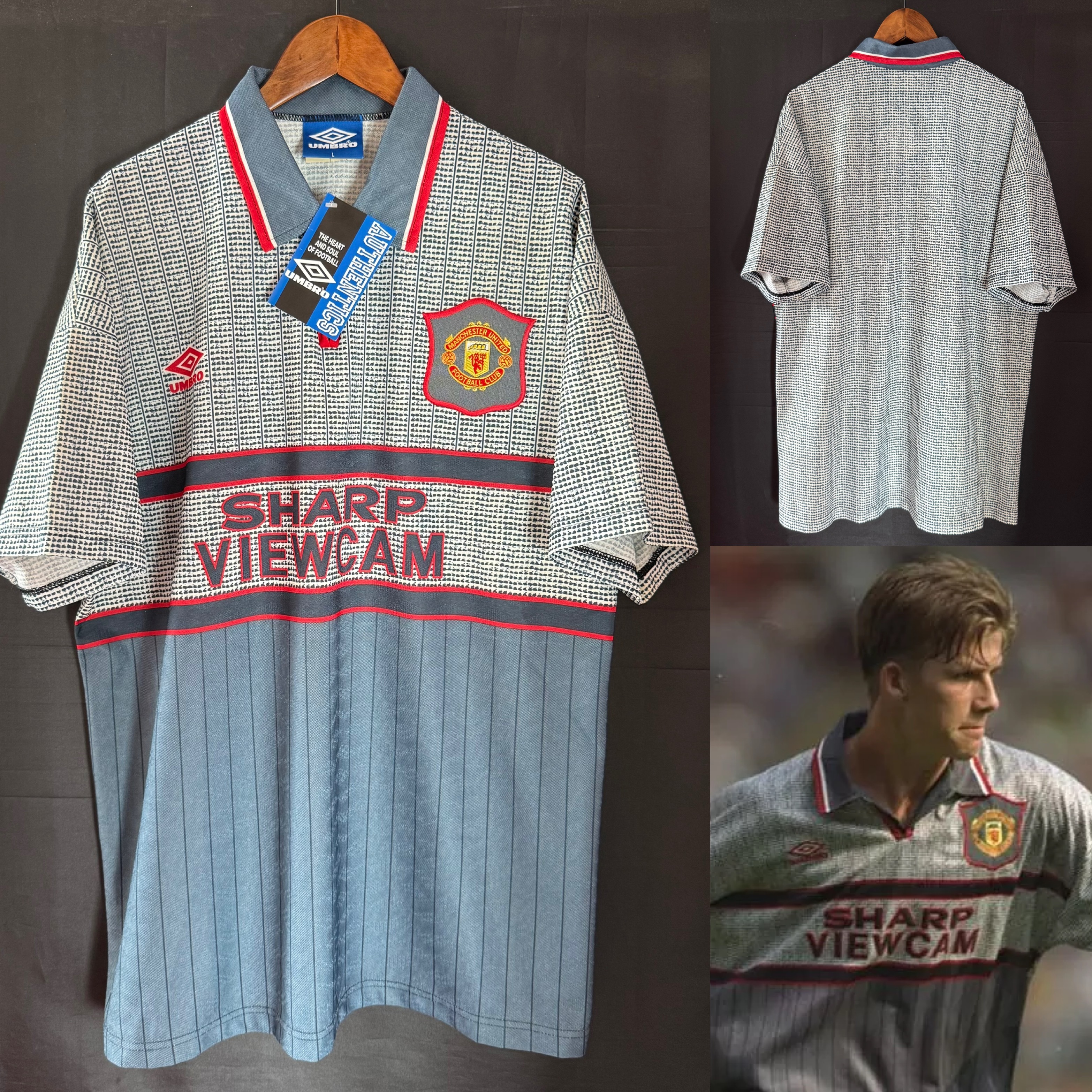 (全新有牌) 曼聯1995-1996 Umbro 作客球衣