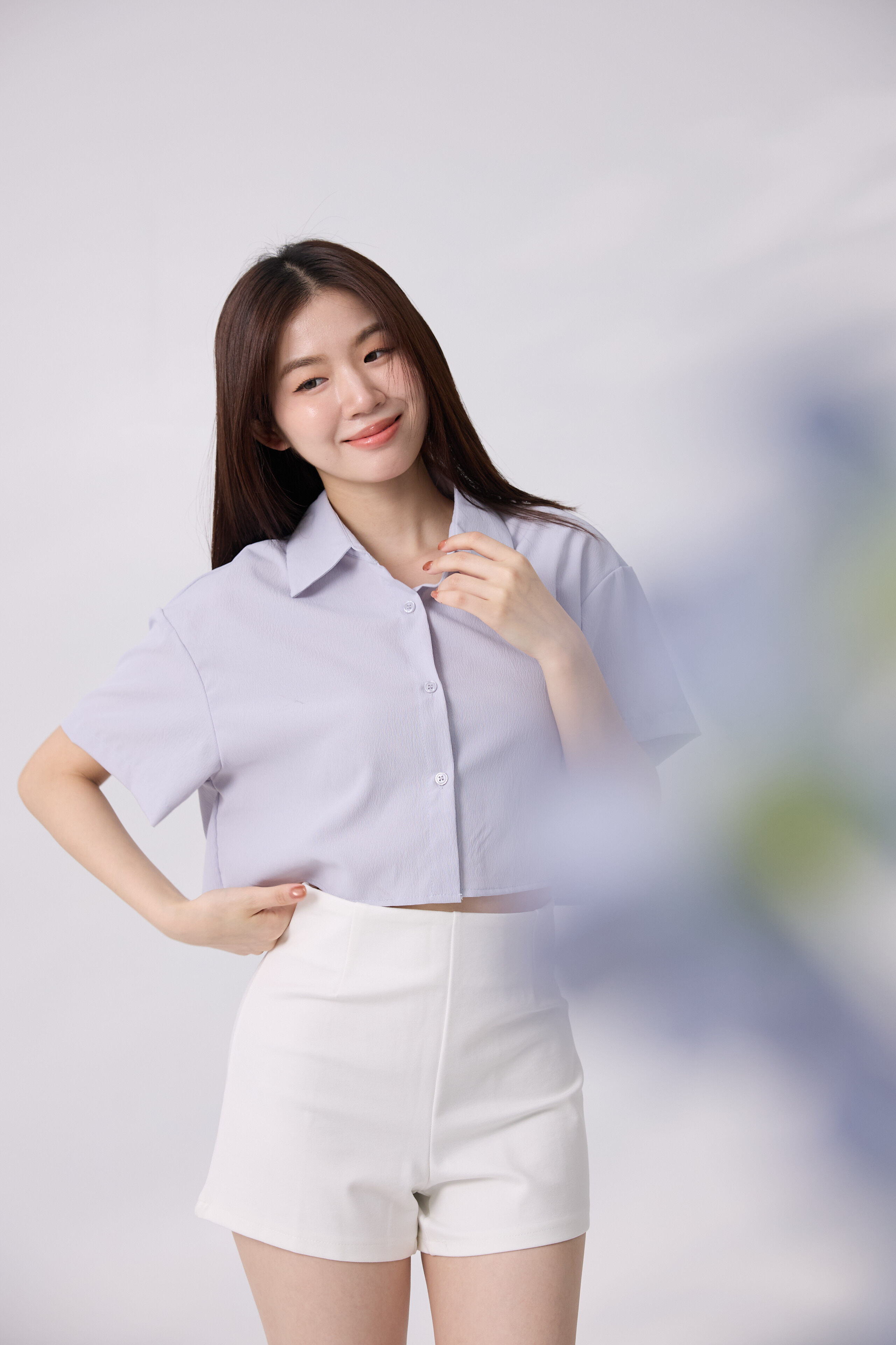 法朵Fado shop｜ 排釦短版襯衫 372B021