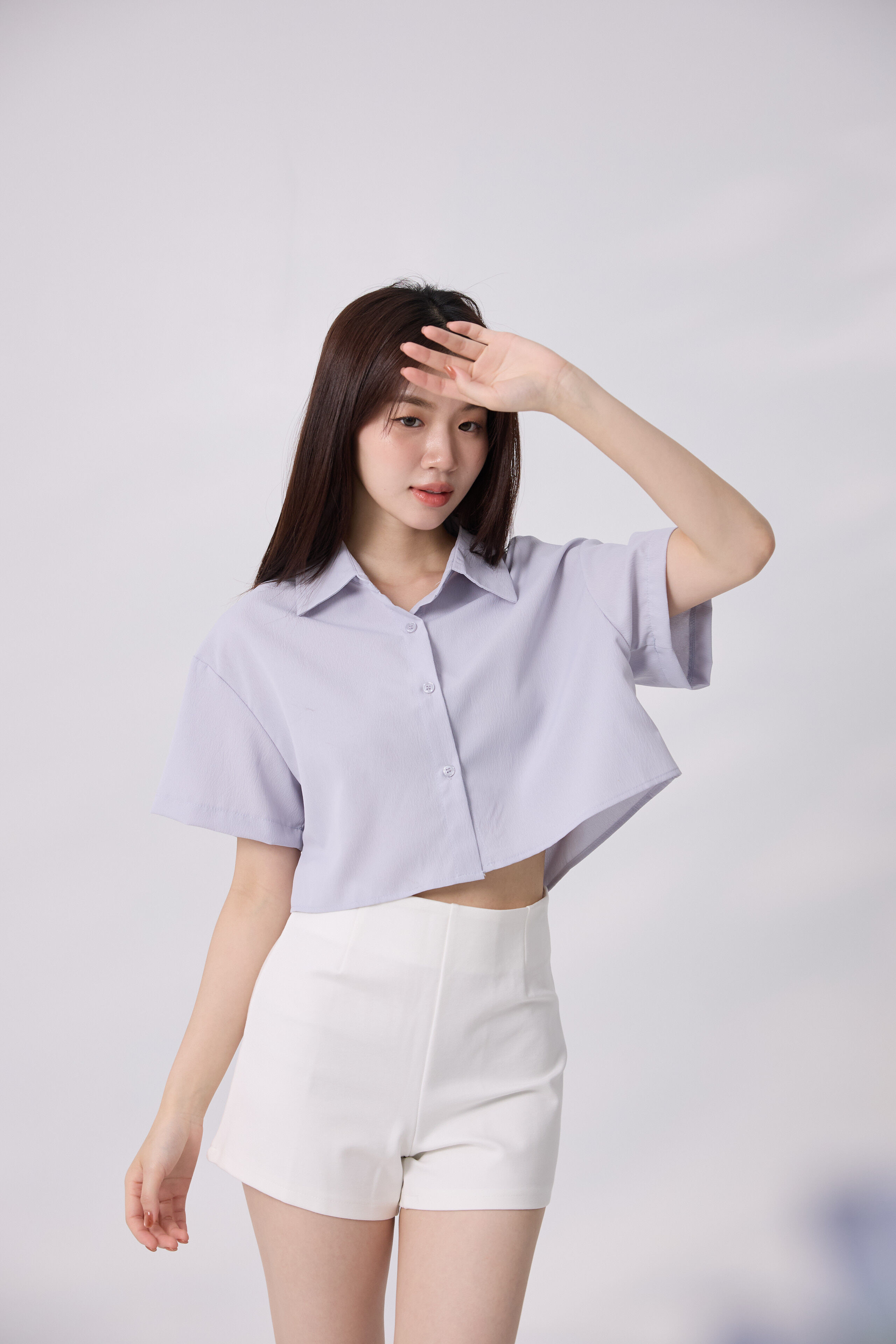 法朵Fado shop｜ 排釦短版襯衫 372B021