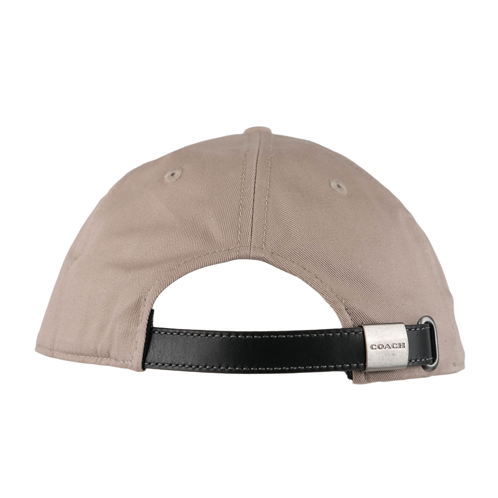 【COACH】刺繡標誌棉質棒球帽 M-L  (灰樺木色) CAA64 C2J
