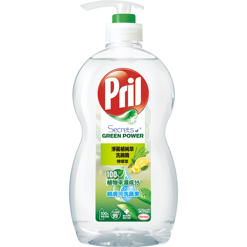 【Pril淨麗】植純粹洗碗精-檸檬草750ml