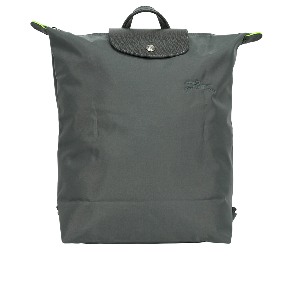 【LONGCHAMP】Le Pliage M 再生帆布中型折疊後背包(石墨灰) 10284 919 P66