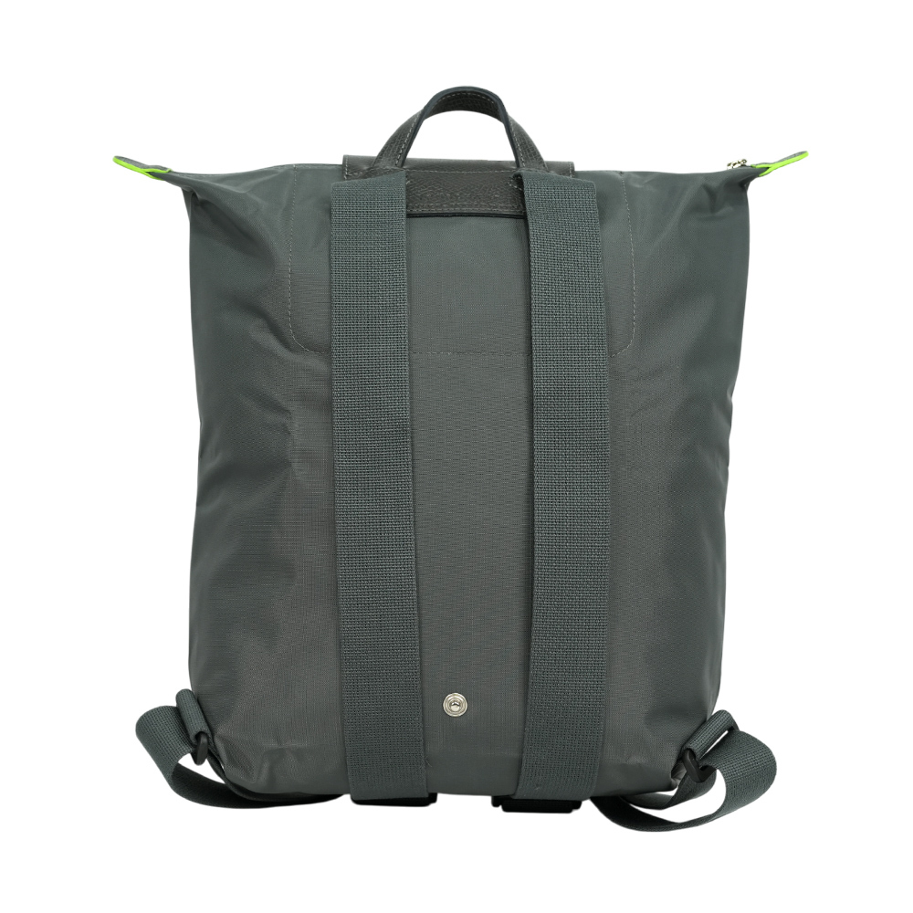 【LONGCHAMP】Le Pliage M 再生帆布中型折疊後背包(石墨灰) 10284 919 P66