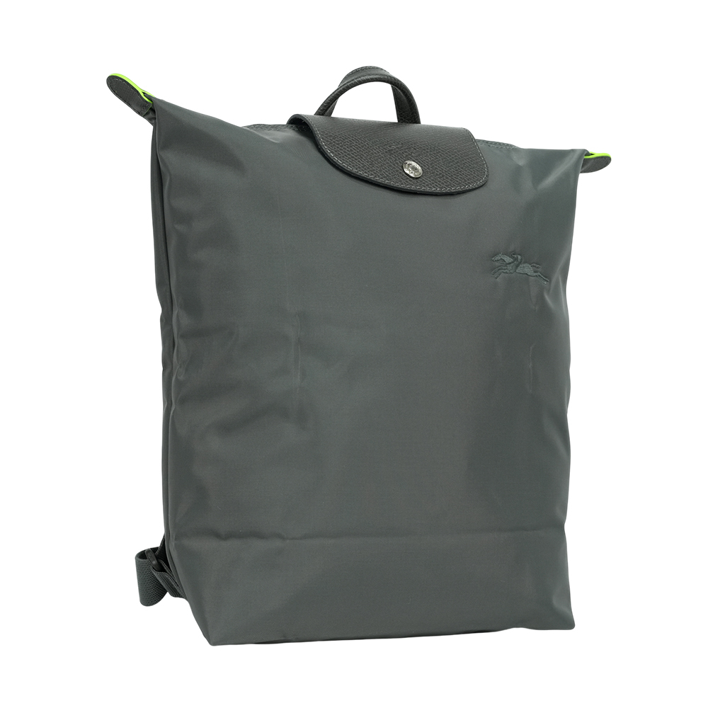 【LONGCHAMP】Le Pliage M 再生帆布中型折疊後背包(石墨灰) 10284 919 P66
