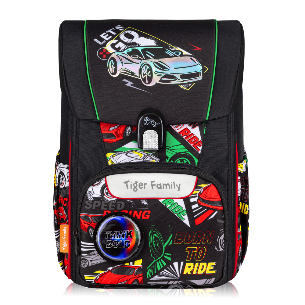 飛躍超輕量護脊書包Pro 2S -賽車風暴(可摺疊收納) | Tiger Family