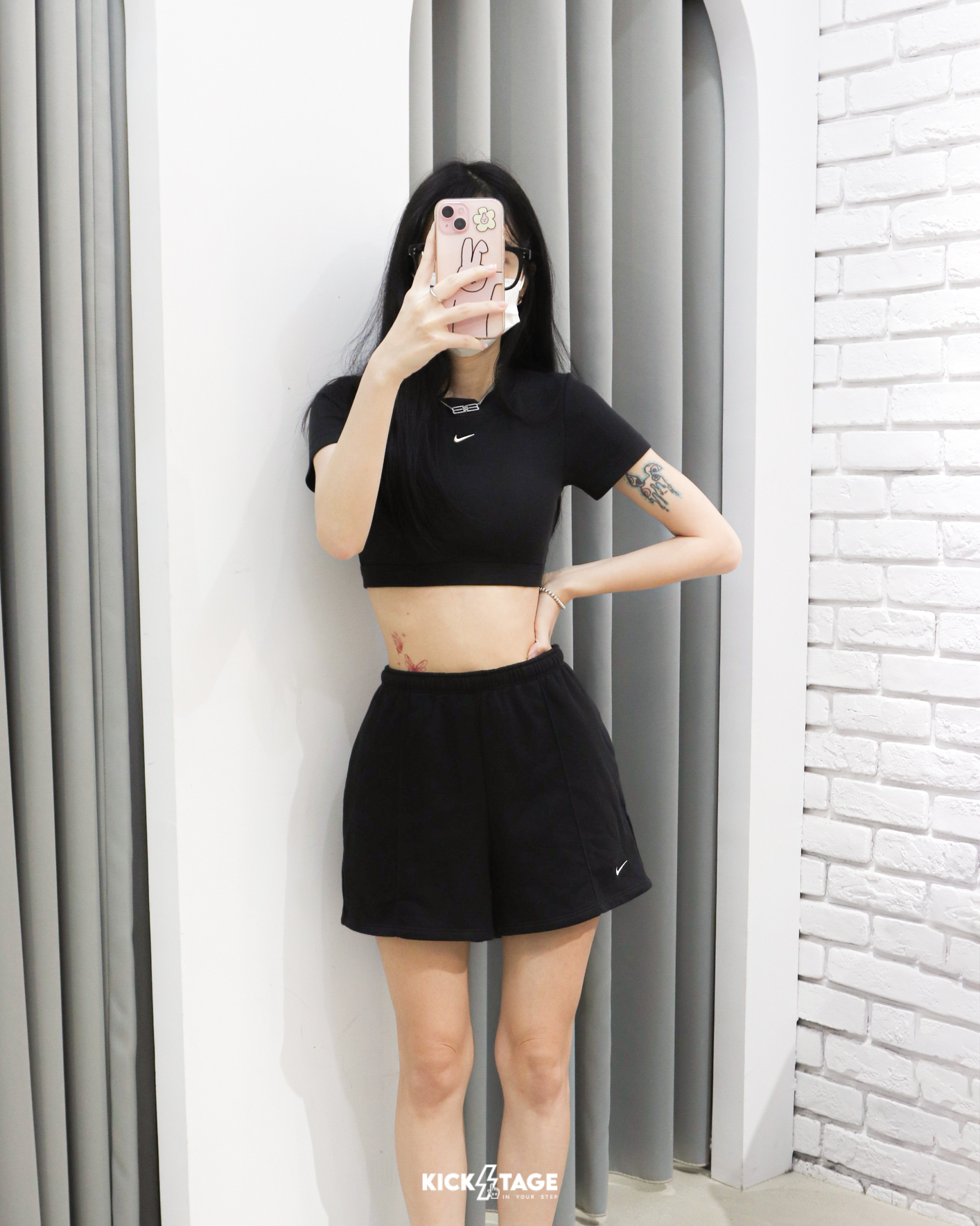 女款 NIKE CLSC BABY TEE BRA 黑 灰 米 挖背 襯墊 短版 運動 輕度支撐 健身 瑜珈 運動內衣【HF5418】NBRA