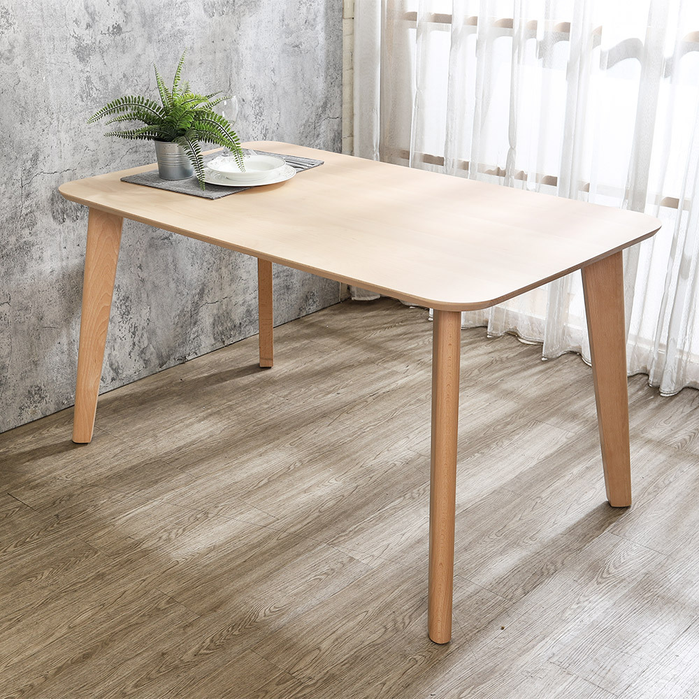 達姆4.5尺實木餐桌/工作桌