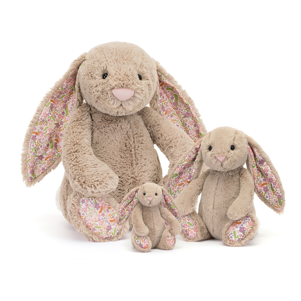 Jellycat Blossom Beige Bunny 'Petal' 碎花拿鐵灰兔 Petal