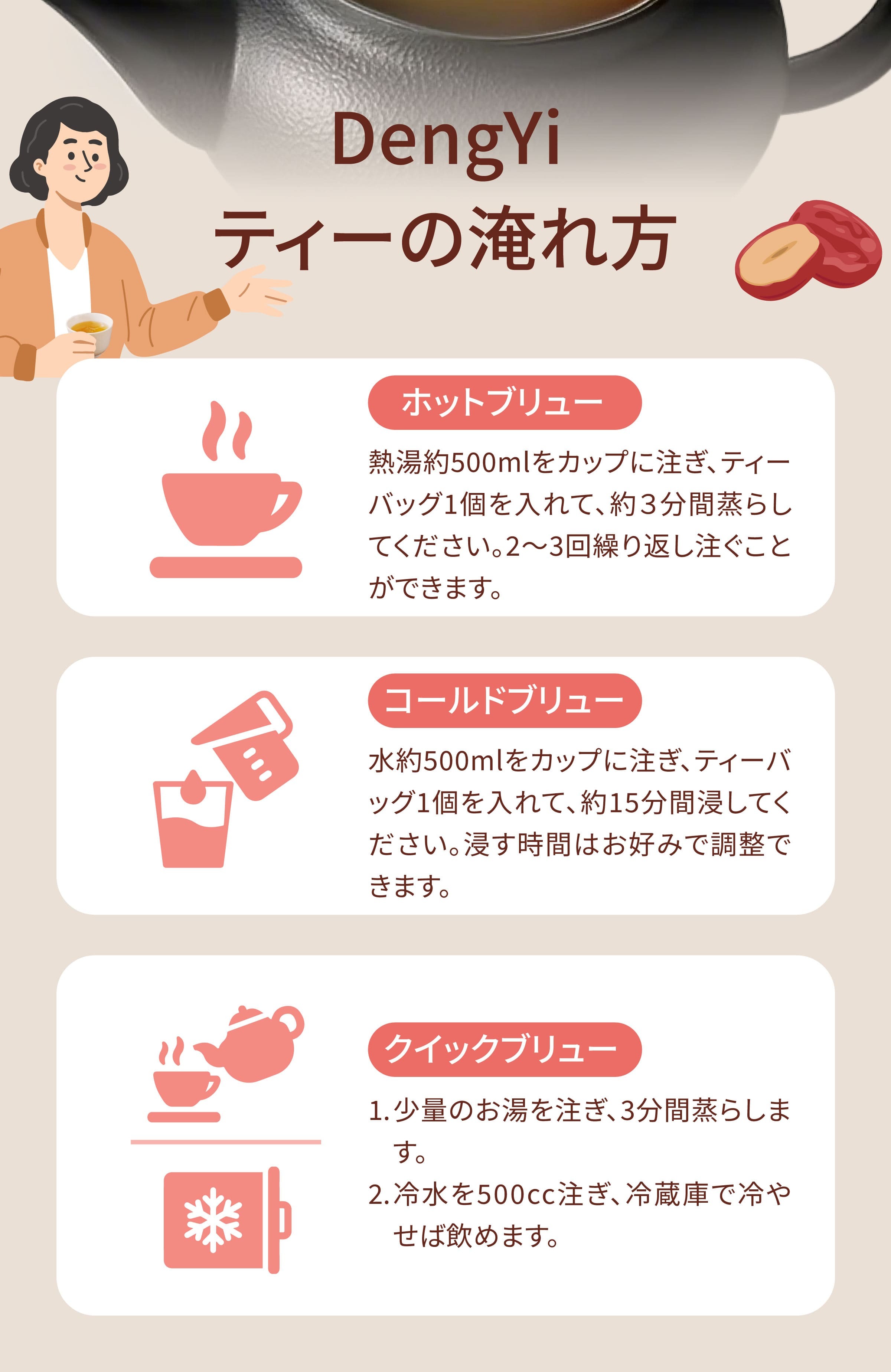 Dengyi 健康茶 の淹れ方