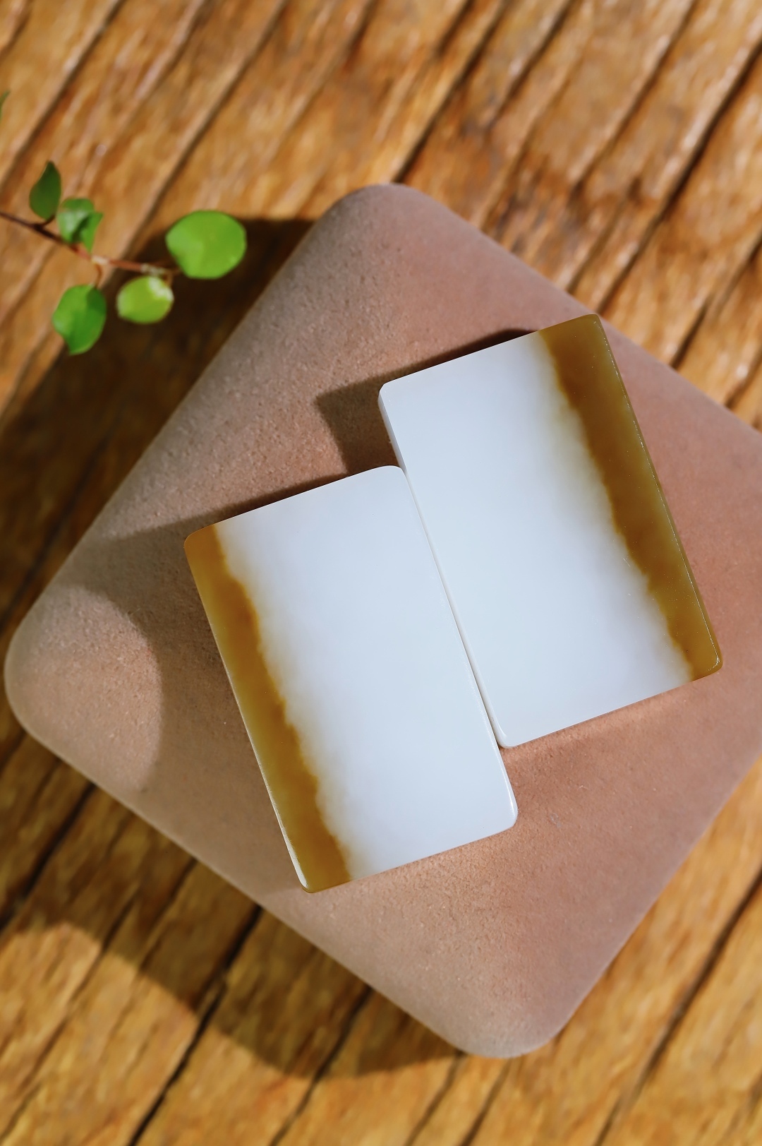 5915 和田玉且末平安無事牌一對