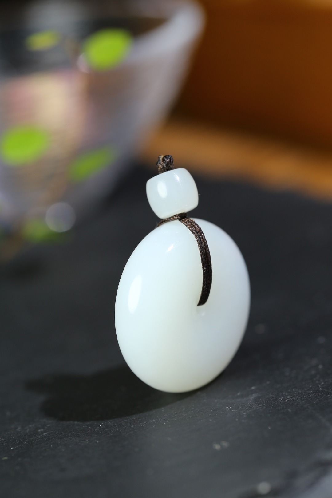 5916 和田玉平安扣 (28mm直徑)