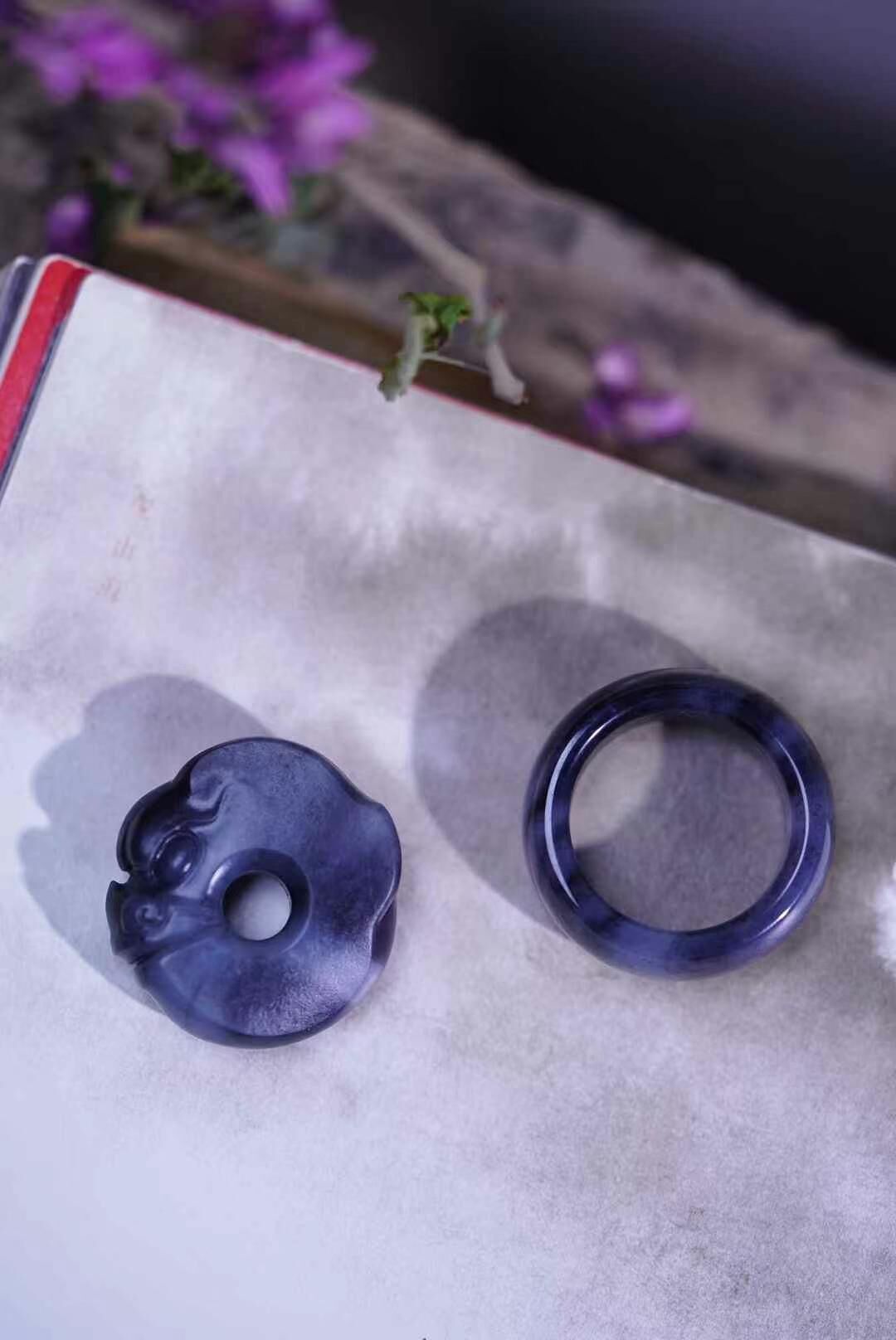 5978 和田玉籽青花玉豬龍扳指