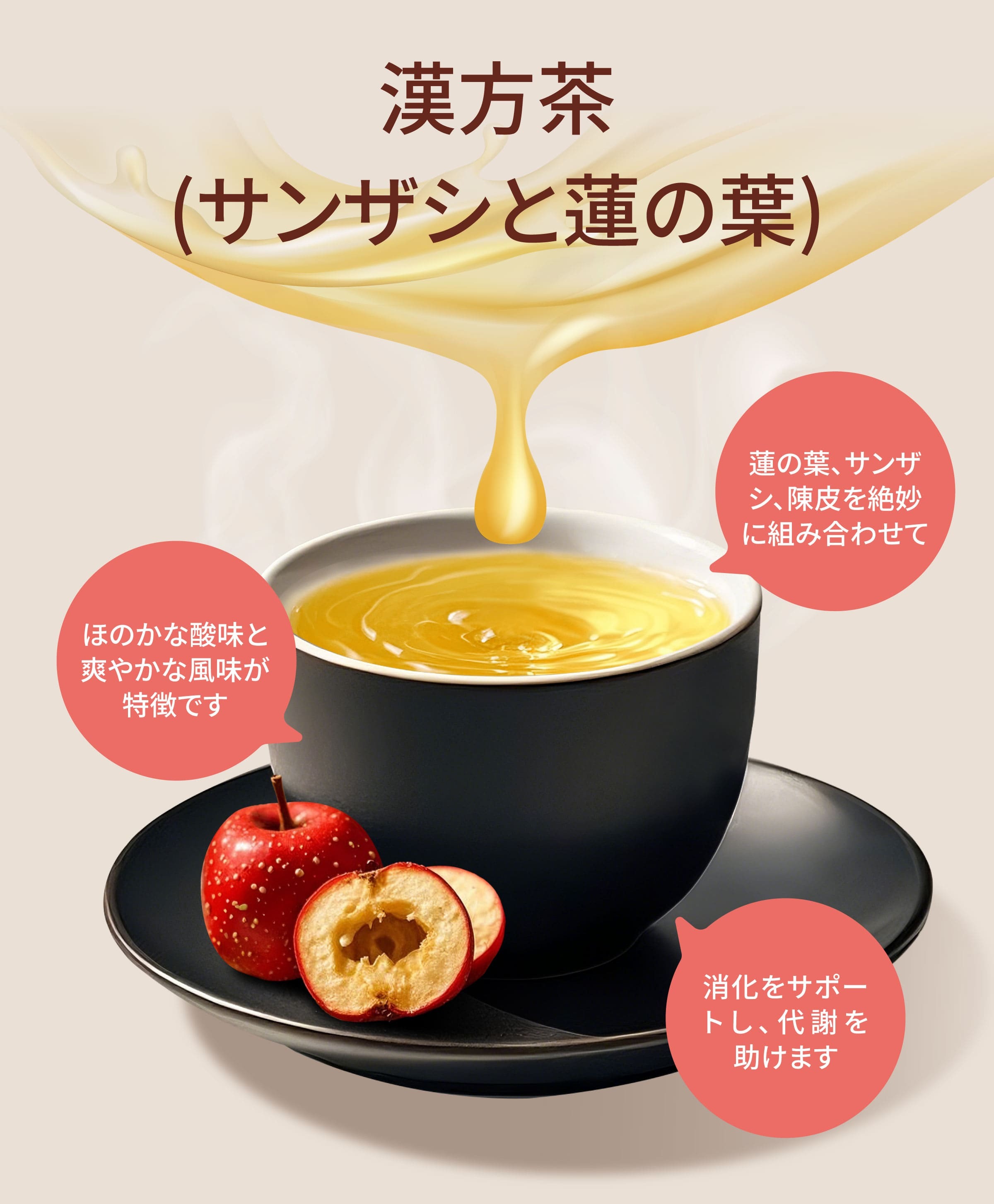 Dengyi 漢方茶(サンザシと蓮の葉) の特徴