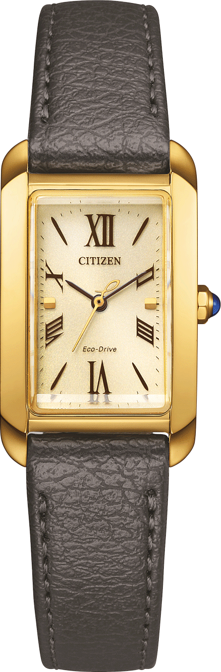 萬年鐘錶 - Citizen 星辰錶 L系列  羅馬時尚光動能方形女錶  EW5622-09P  錶徑19.5MM