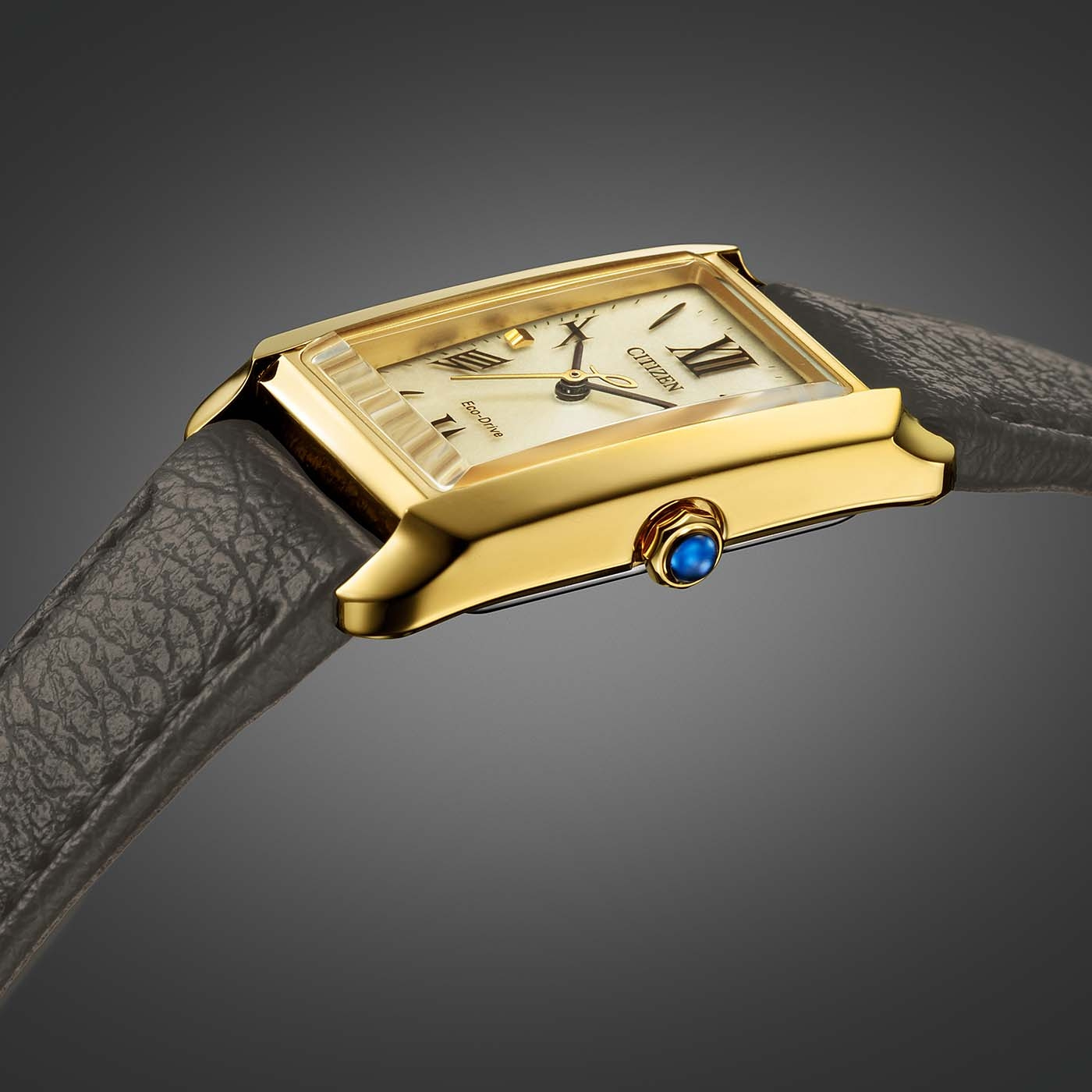 萬年鐘錶 - Citizen 星辰錶 L系列  羅馬時尚光動能方形女錶  EW5622-09P  錶徑19.5MM