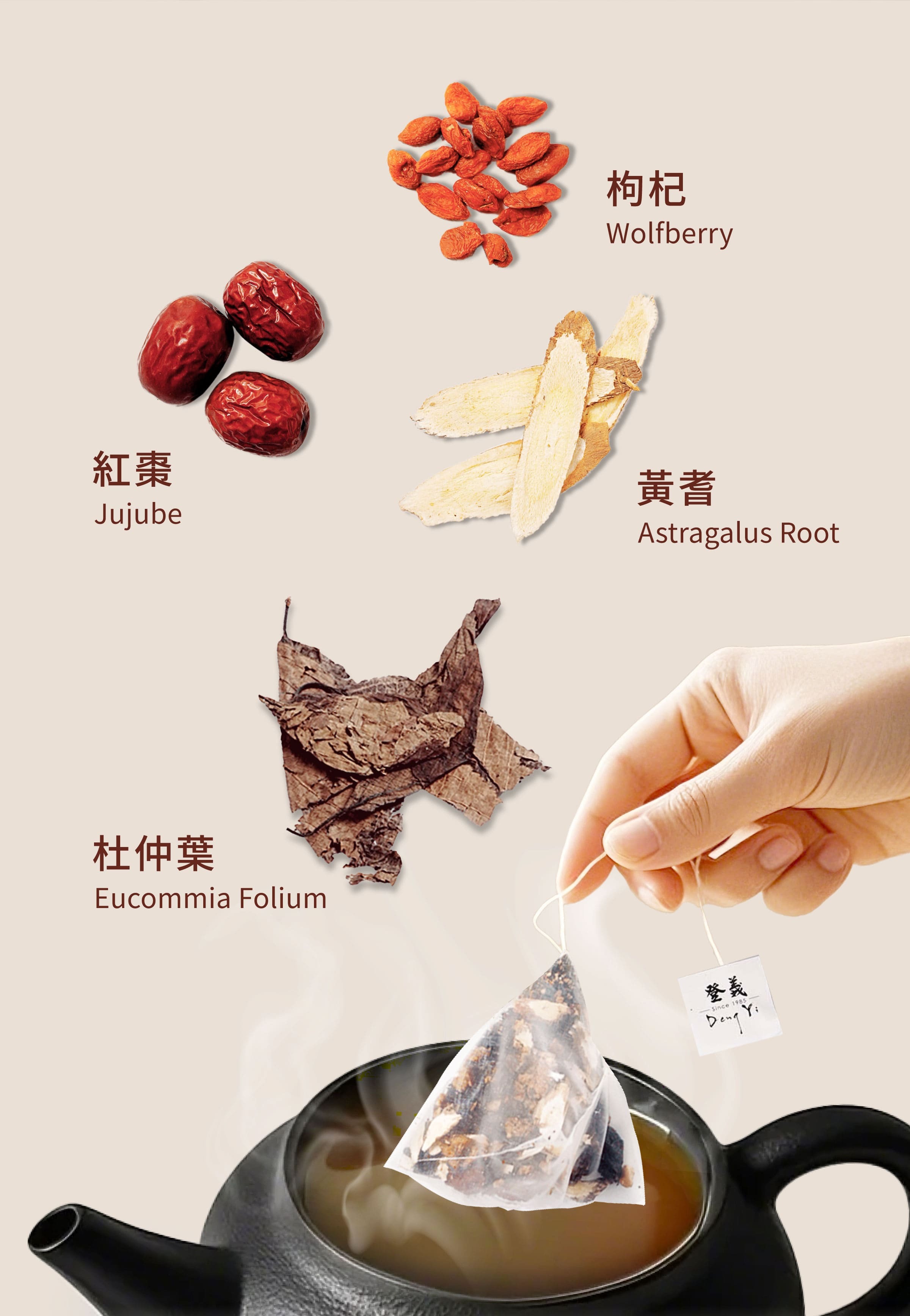 Dengyi 杜仲茶(とちゅうちゃ) の材料