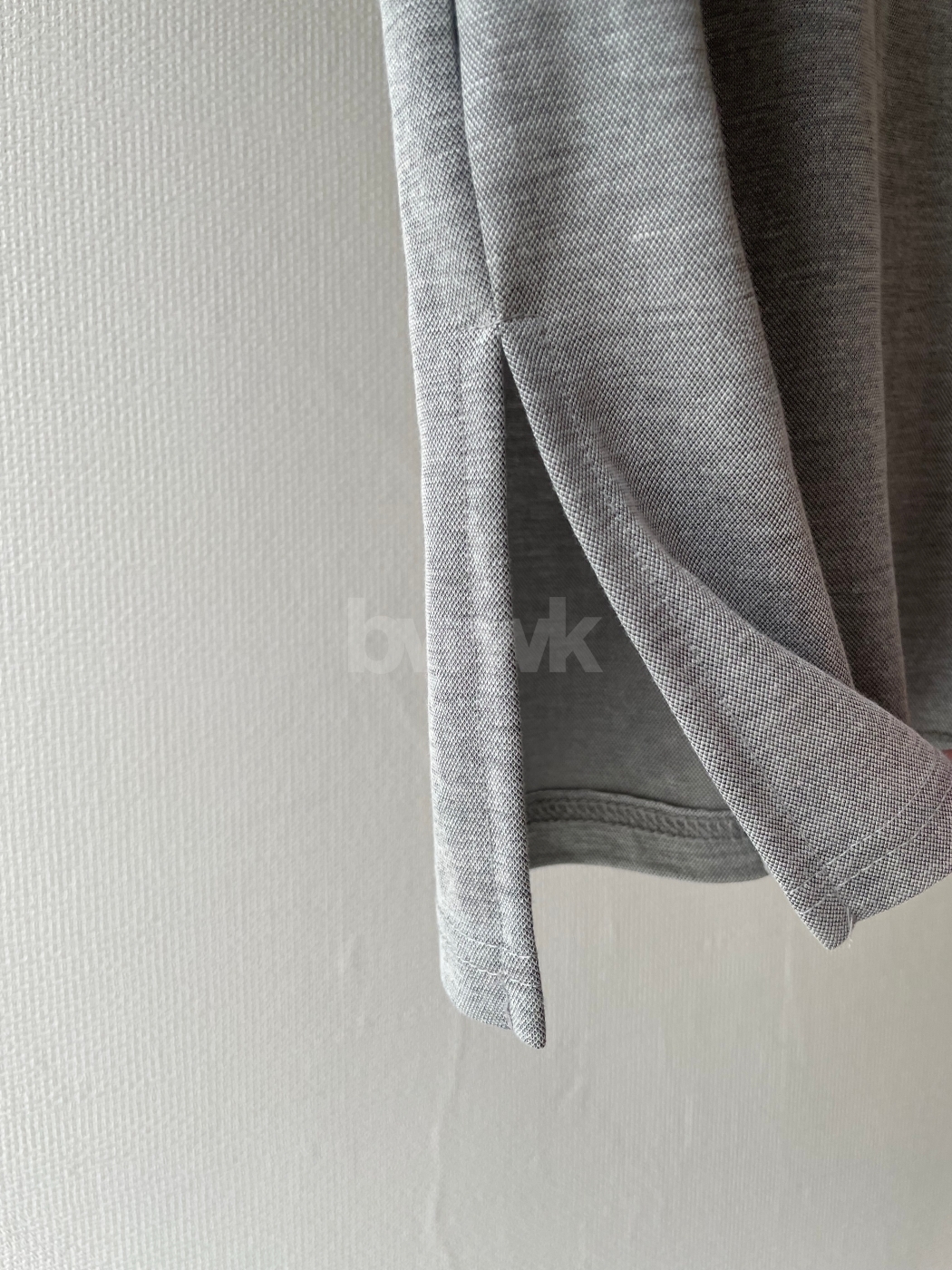 polo領短袖上衣-灰