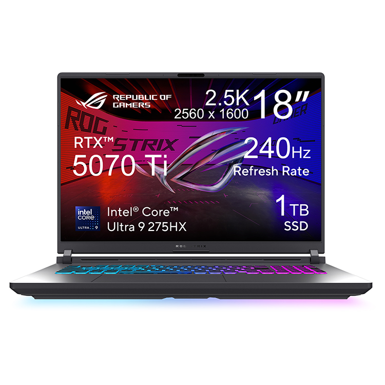 ASUS ROG Strix G18 18" (240Hz, Intel Ultra 9-275HX, 32GB+1TB SSD, RTX5070Ti) G815LR-S9143W